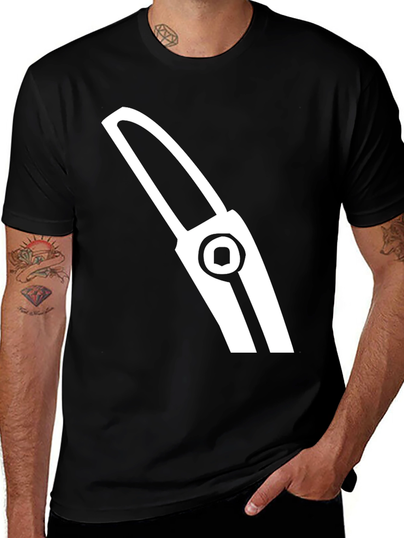 Modern Graphic Tee - Abstract Tool Design