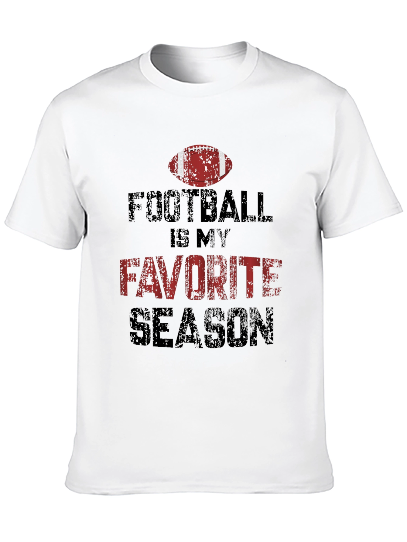 Football is My Favorite Season Black Graphic Tee