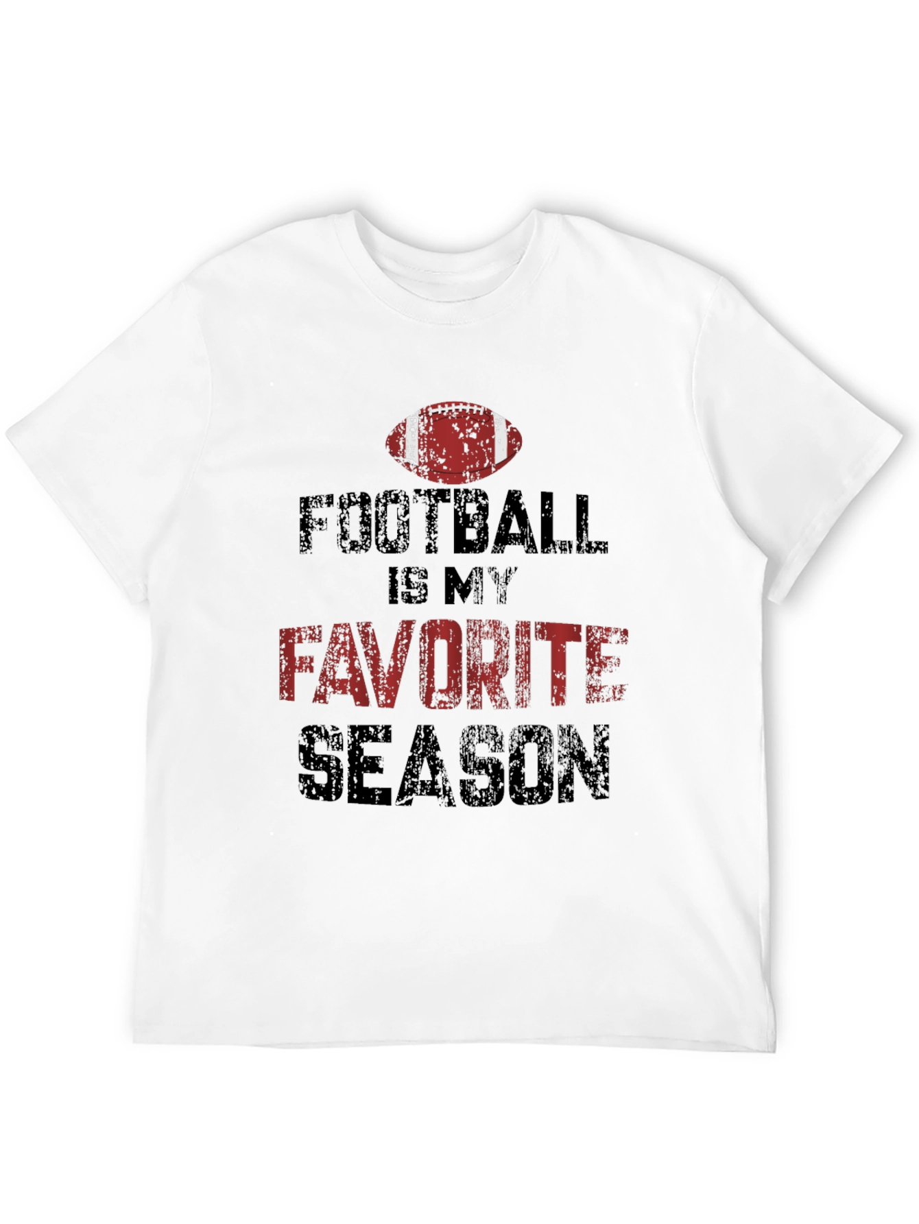 Football is My Favorite Season Black Graphic Tee