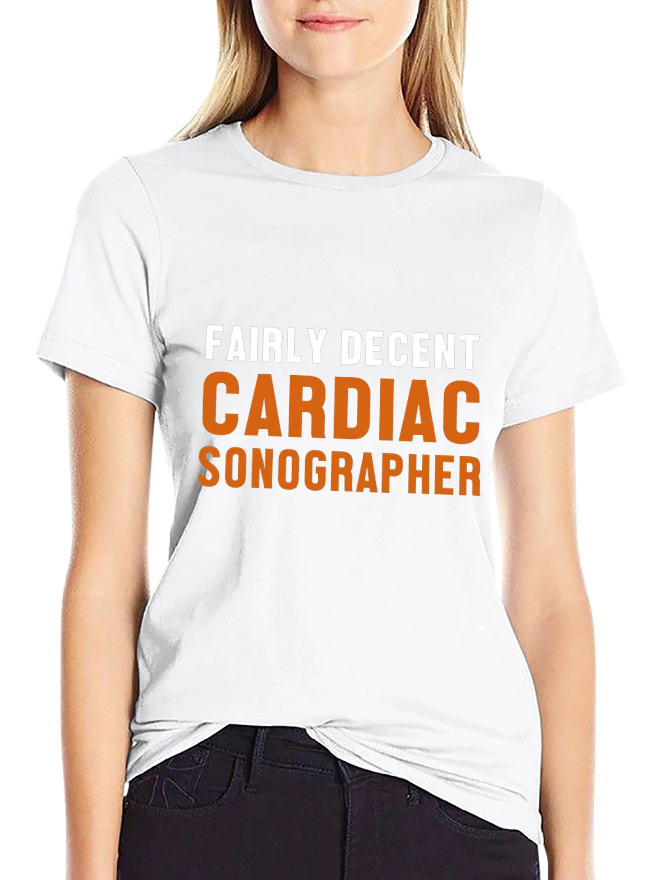 Fairly Decent Cardiac Sonographer Black T-Shirt