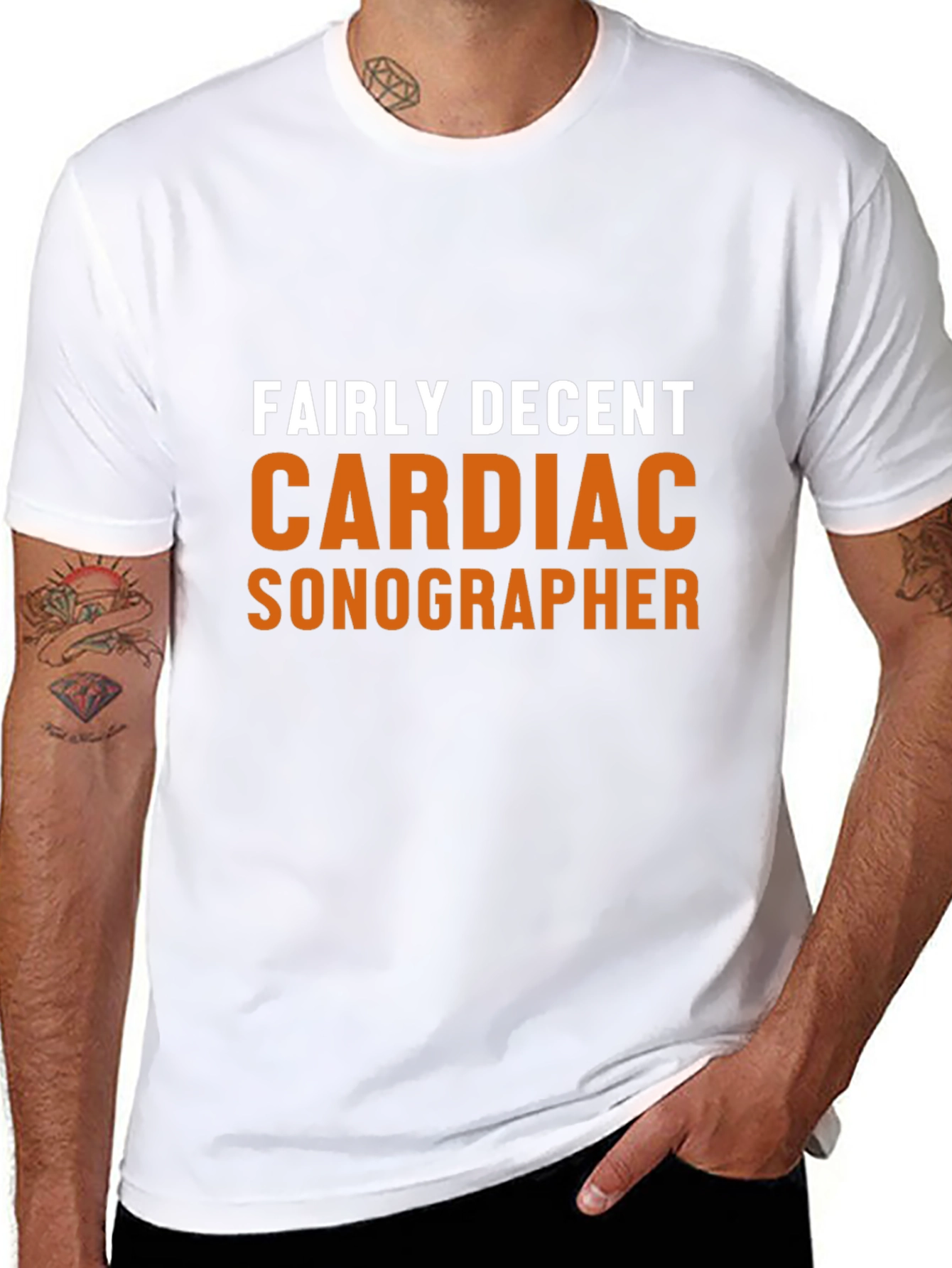 Fairly Decent Cardiac Sonographer Black T-Shirt