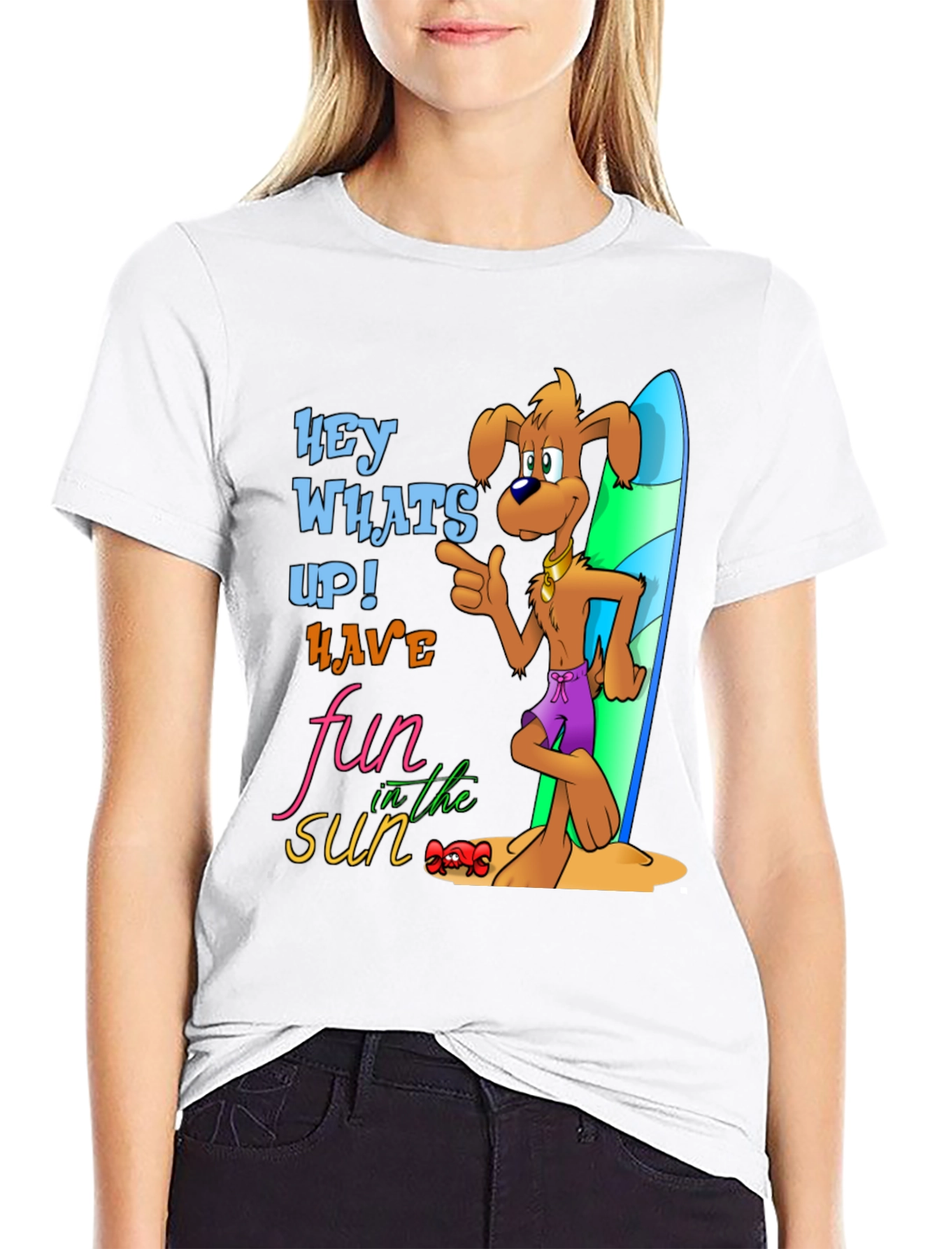 Fun in the Sun Dog Graphic T-Shirt