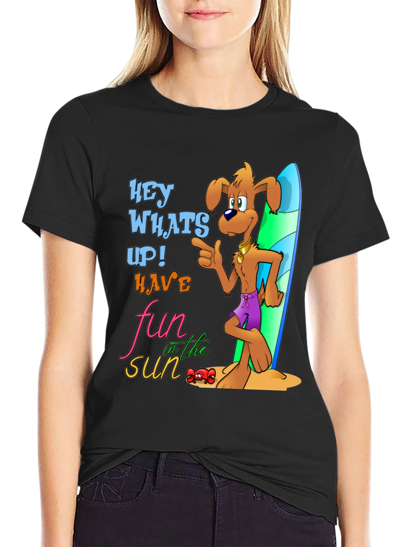 Fun in the Sun Dog Graphic T-Shirt