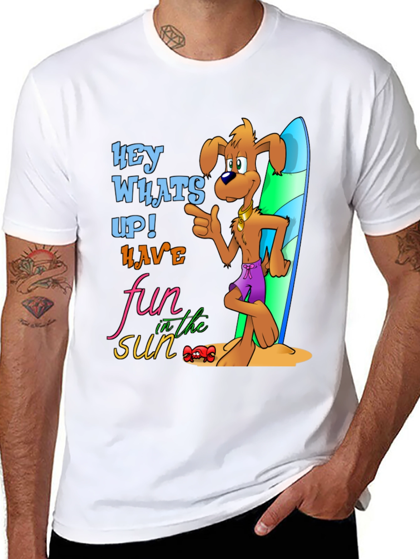 Fun in the Sun Dog Graphic T-Shirt