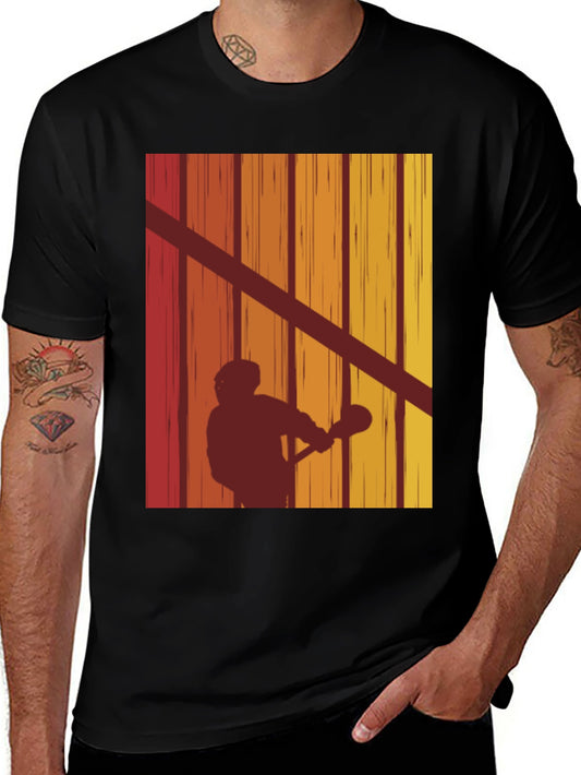 Retro Lacrosse Silhouette T-Shirt