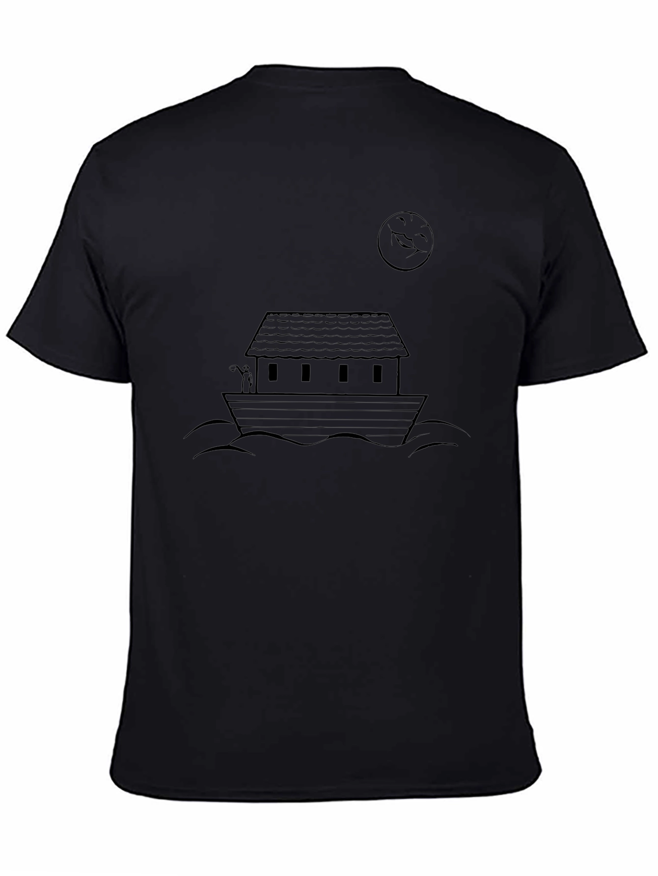 Noahs Ark Graphic Tee - Black Cotton Comfort