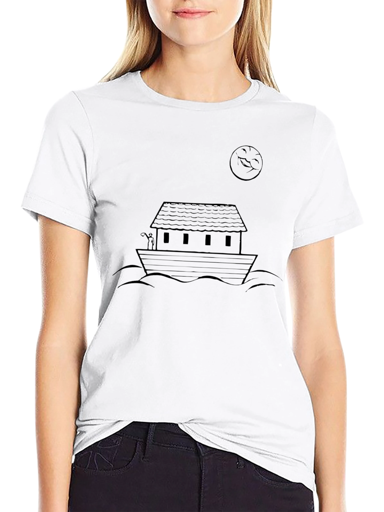 Noahs Ark Graphic Tee - Black Cotton Comfort