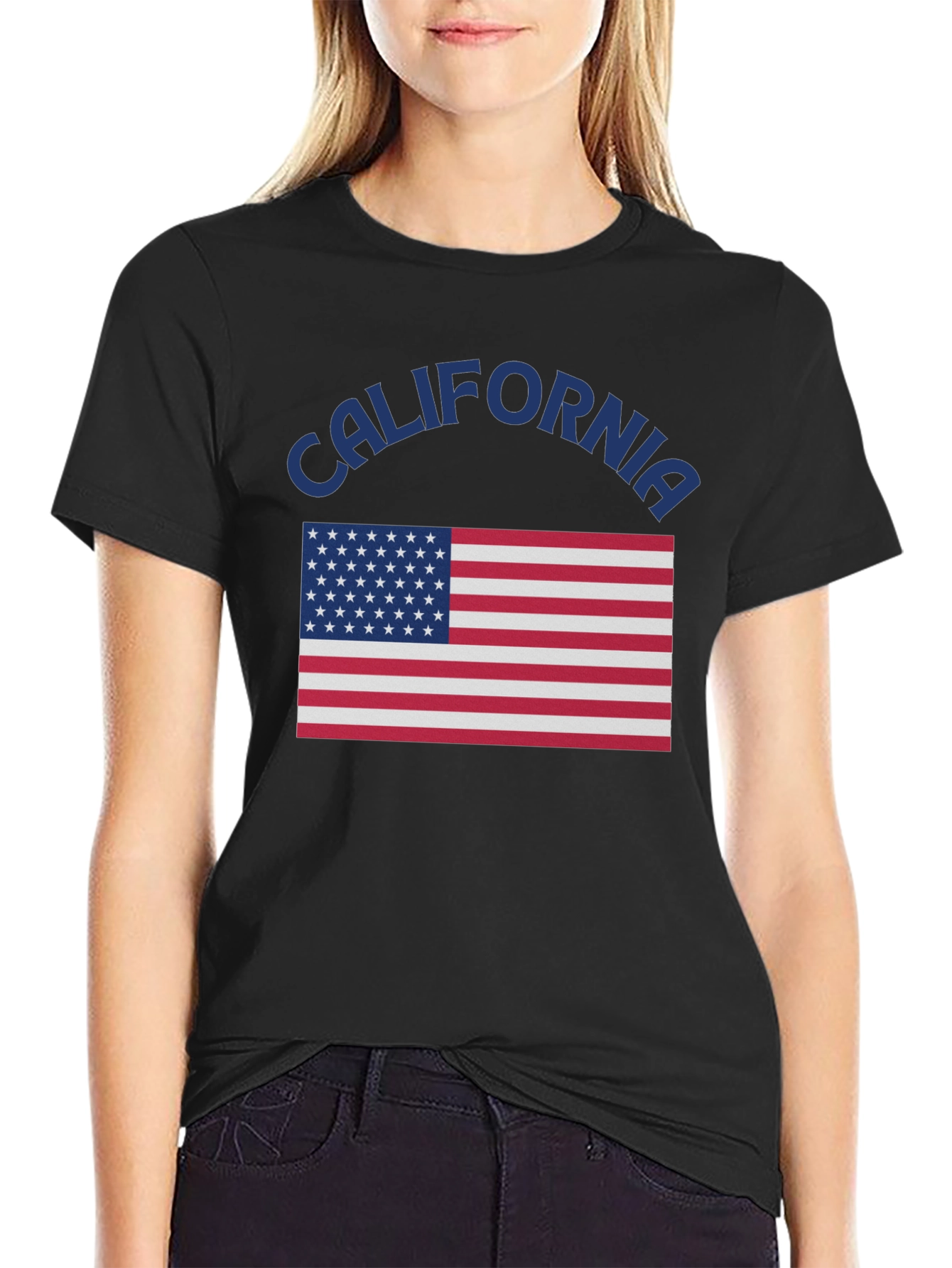 California US Flag Graphic Tee - Patriotic Pride