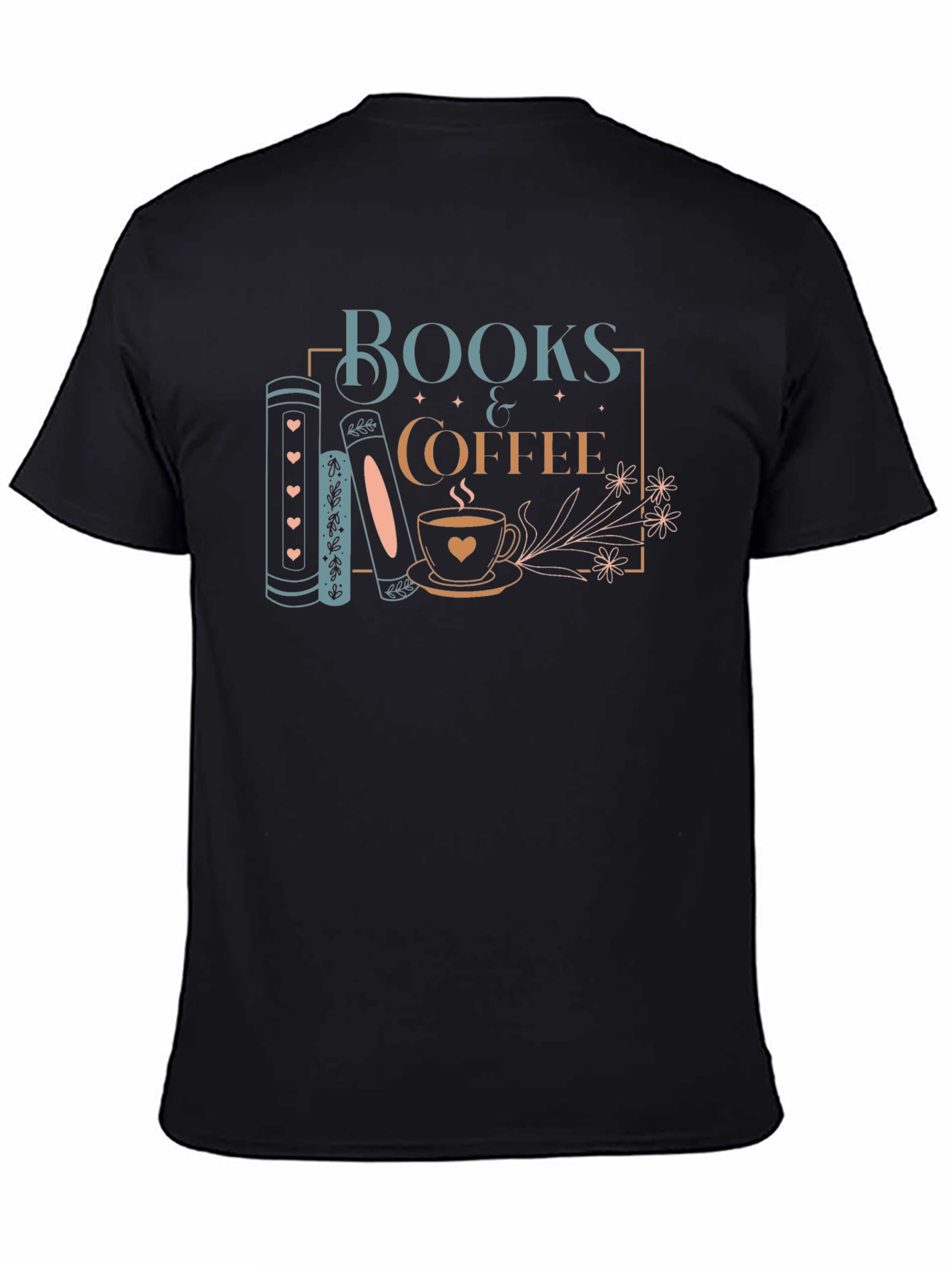 Books & Coffee Graphic Tee - Stylish Unisex T-Shirt