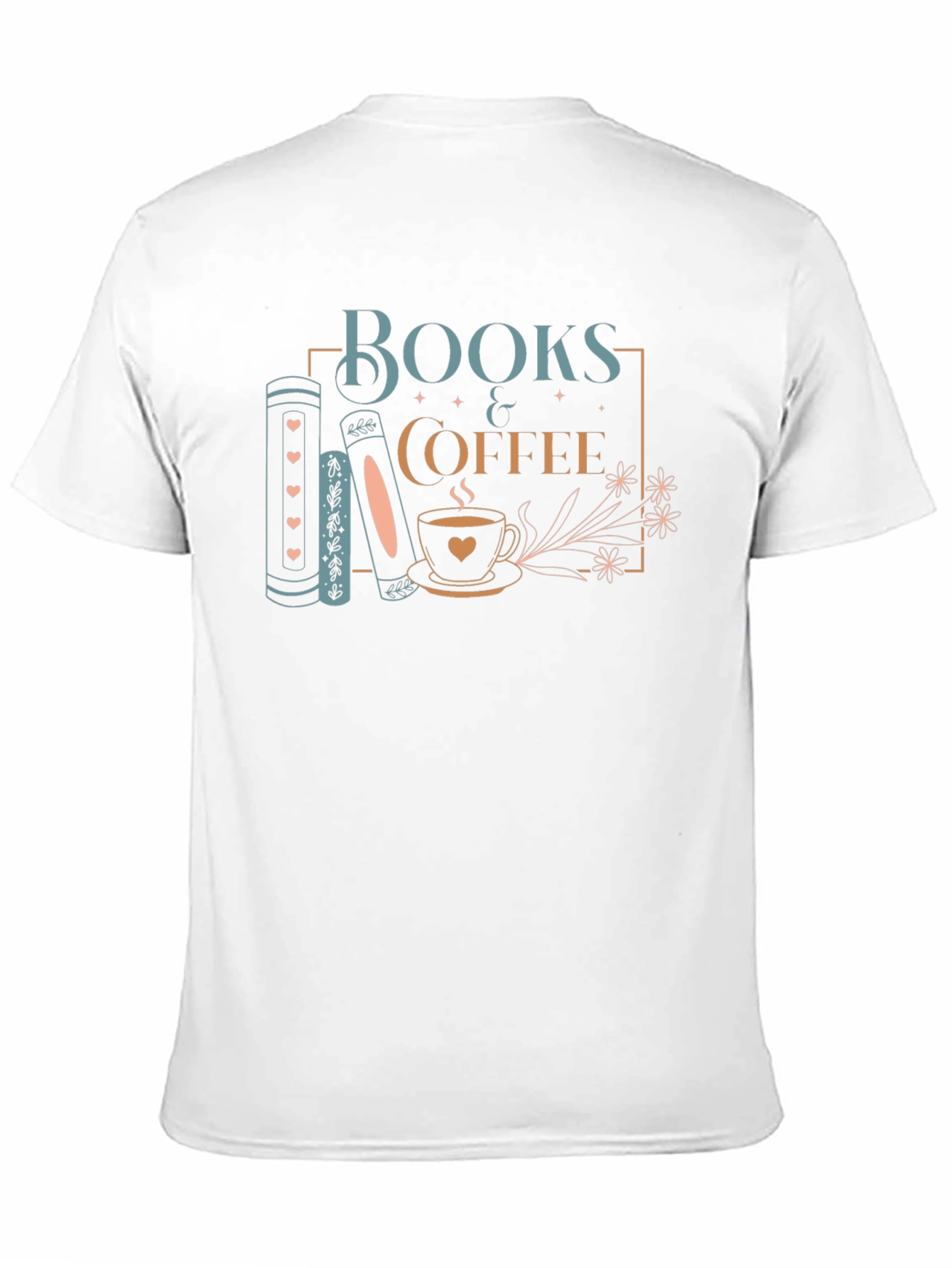 Books & Coffee Graphic Tee - Stylish Unisex T-Shirt