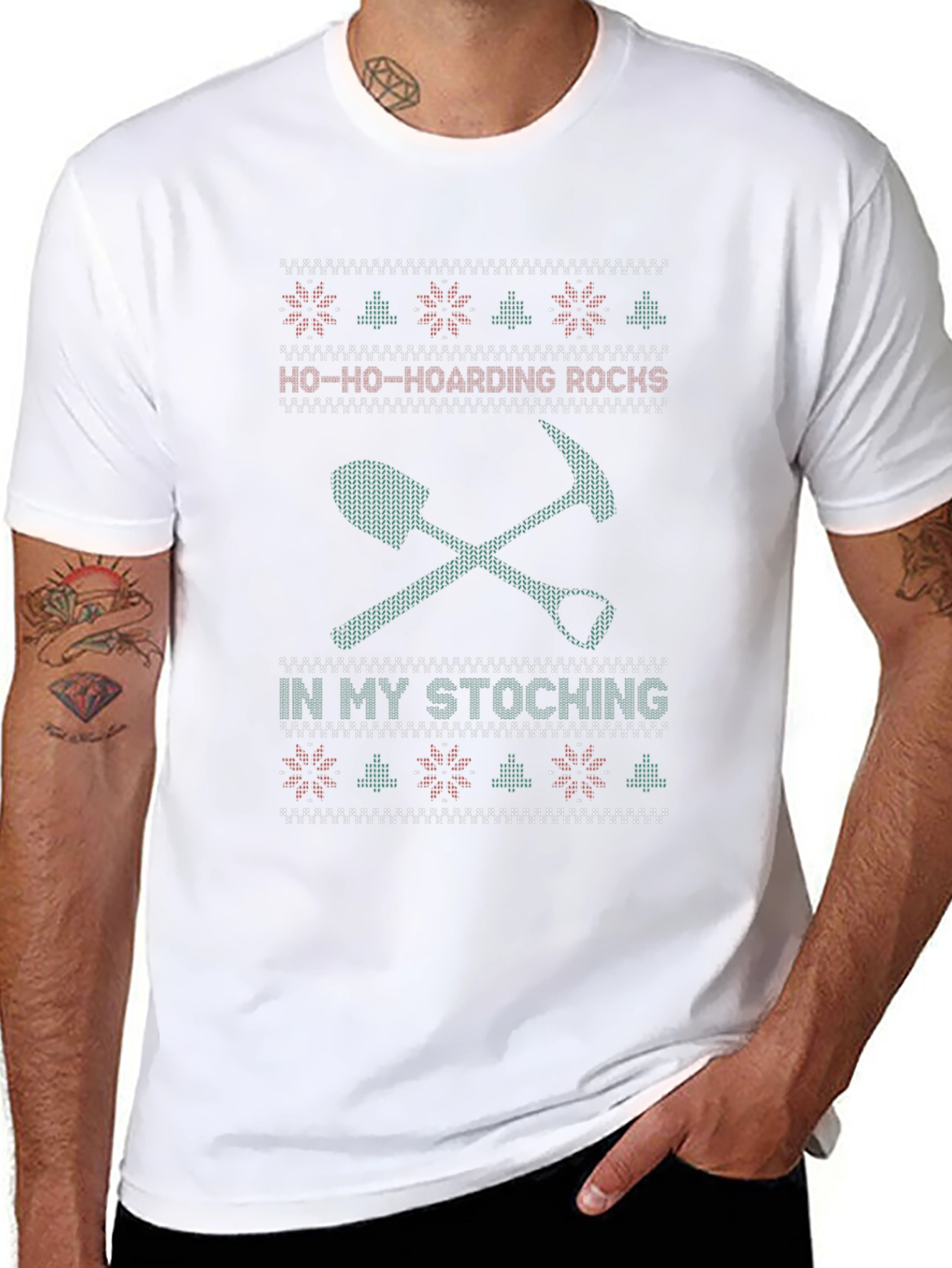 Ho-Ho-Hoarding Rocks Christmas T-Shirt