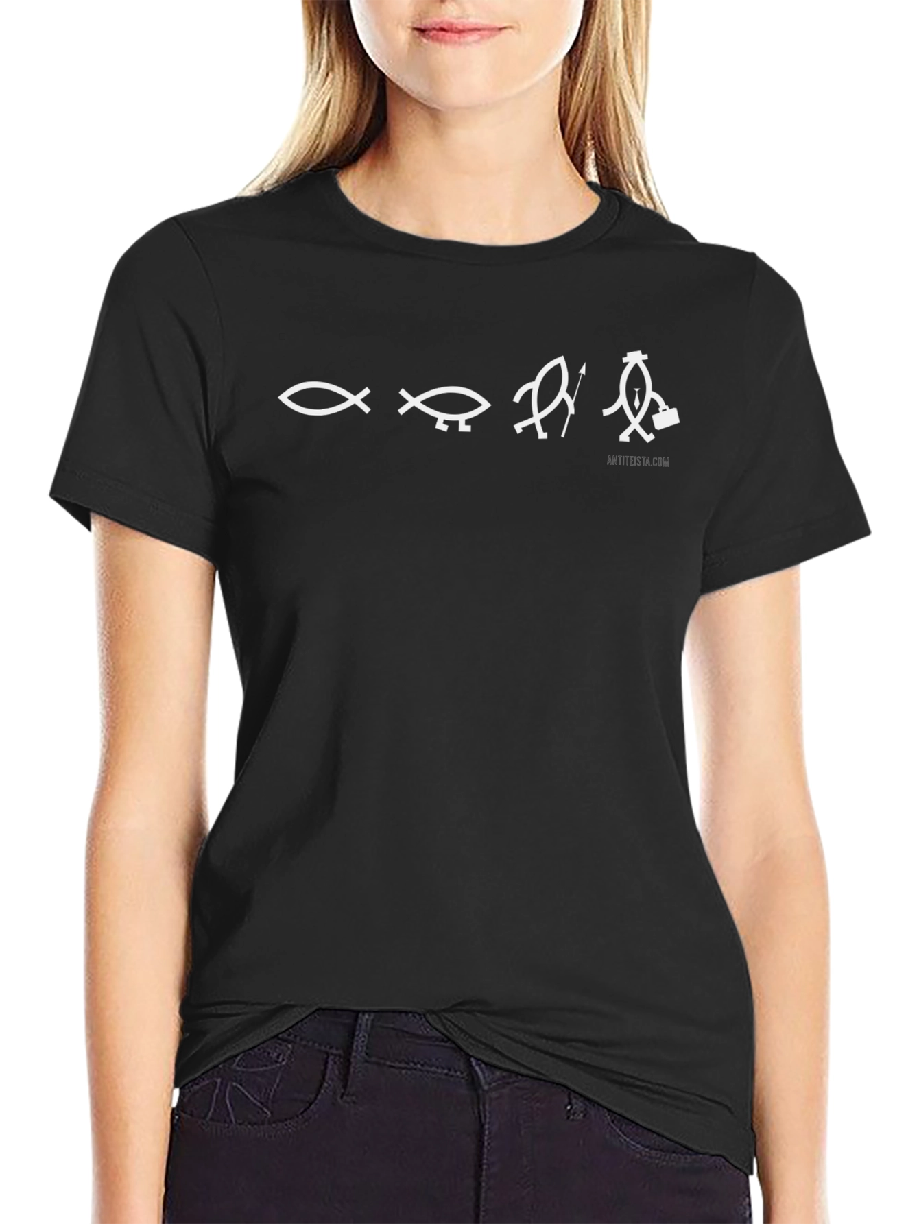 Atheist Evolution T-Shirt - Black