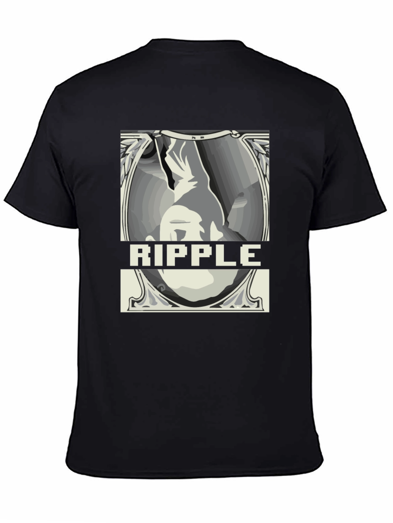 Ripple Graphic Tee - Crypto Currency Black T-Shirt