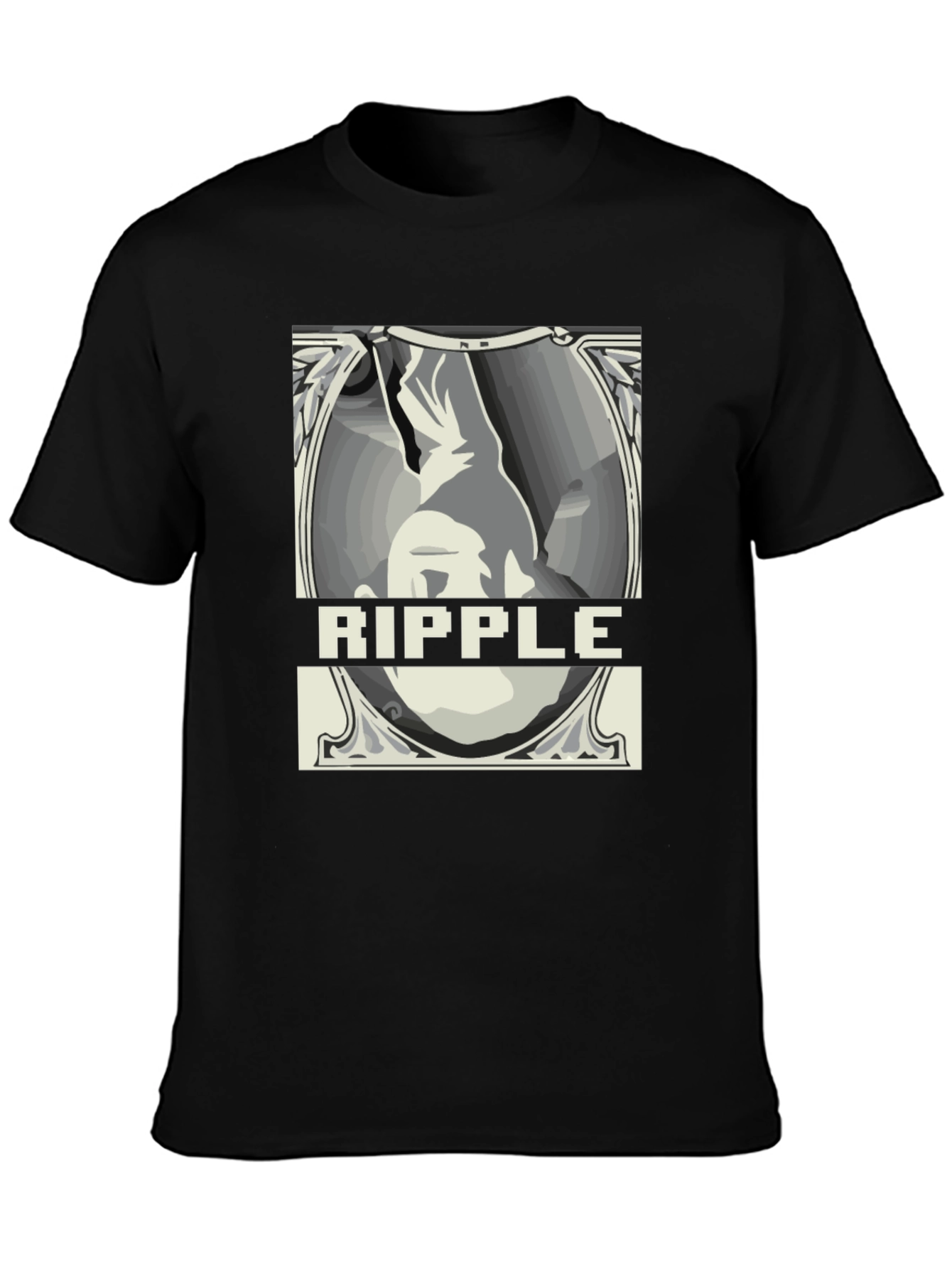 Ripple Graphic Tee - Crypto Currency Black T-Shirt