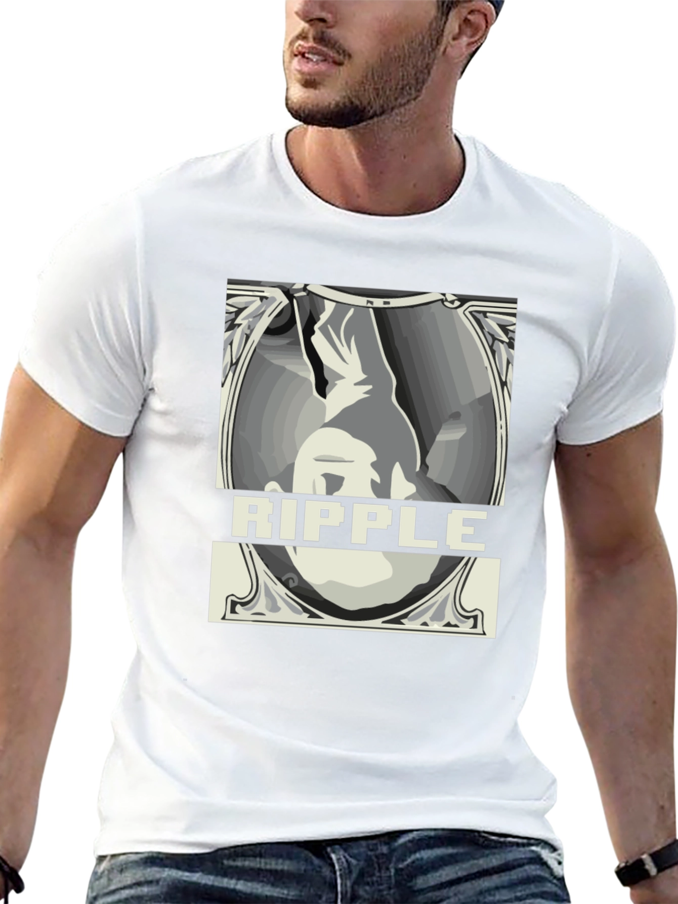 Ripple Graphic Tee - Crypto Currency Black T-Shirt