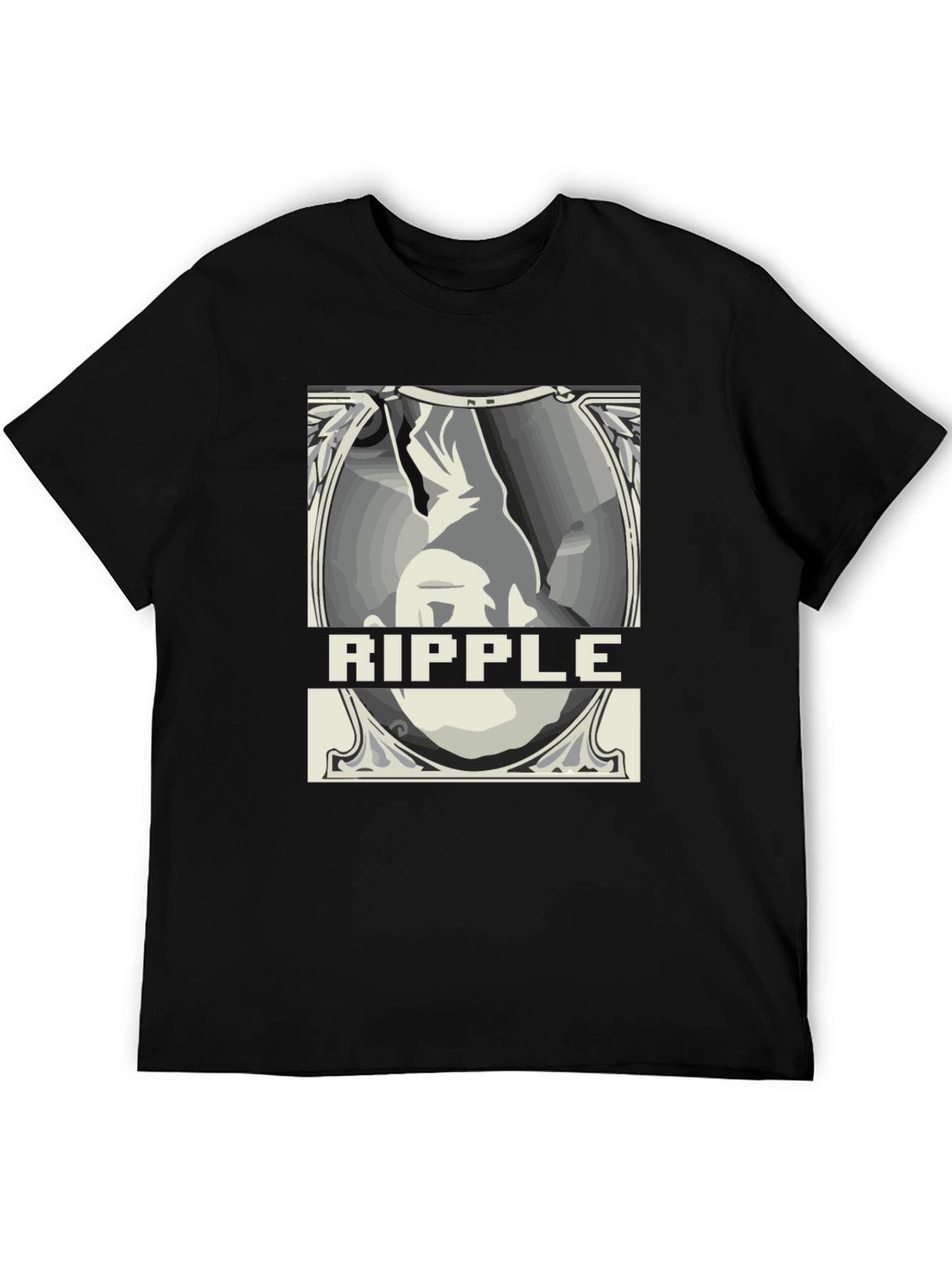 Ripple Graphic Tee - Crypto Currency Black T-Shirt