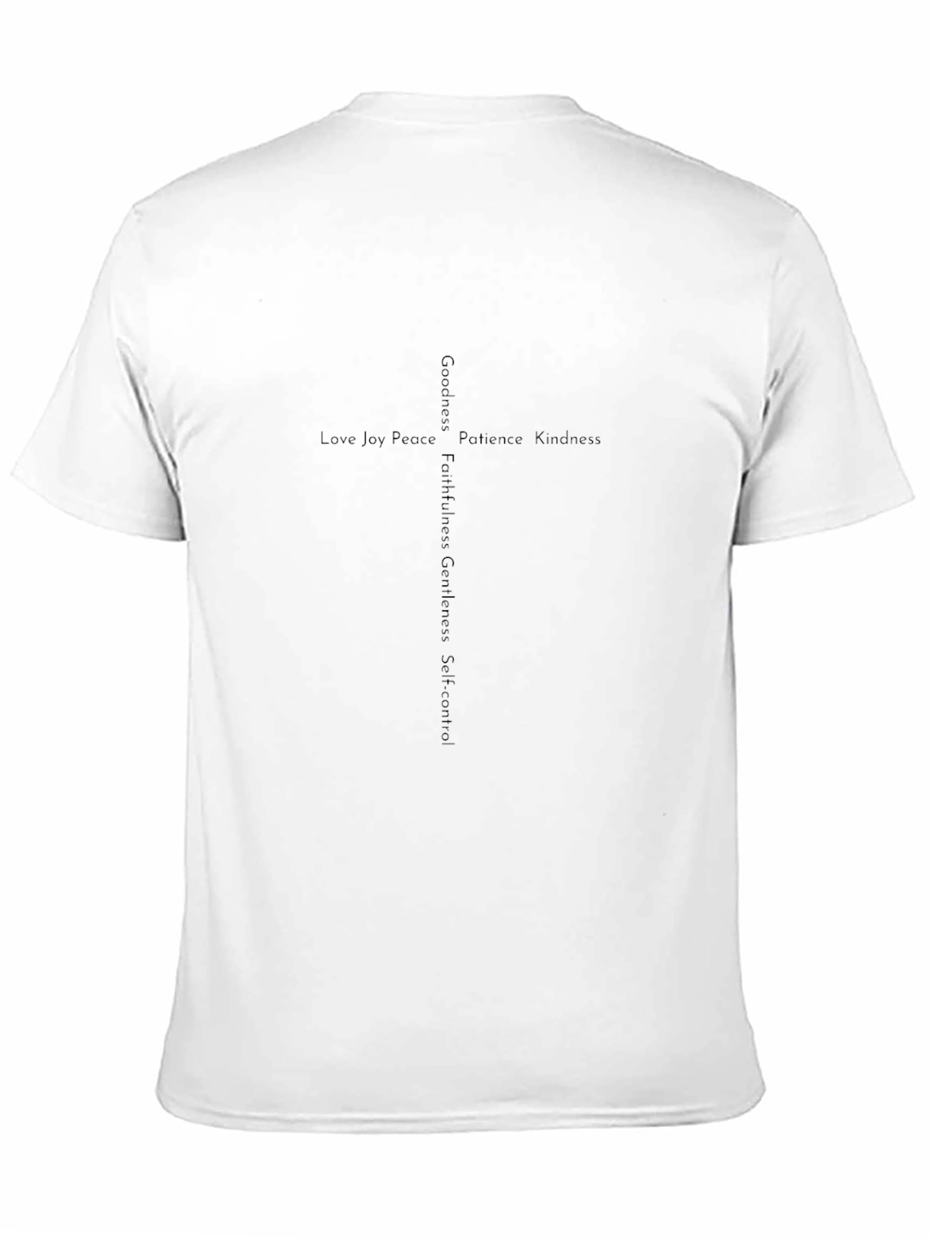 Faith Cross Word Art T-Shirt - Christian Apparel