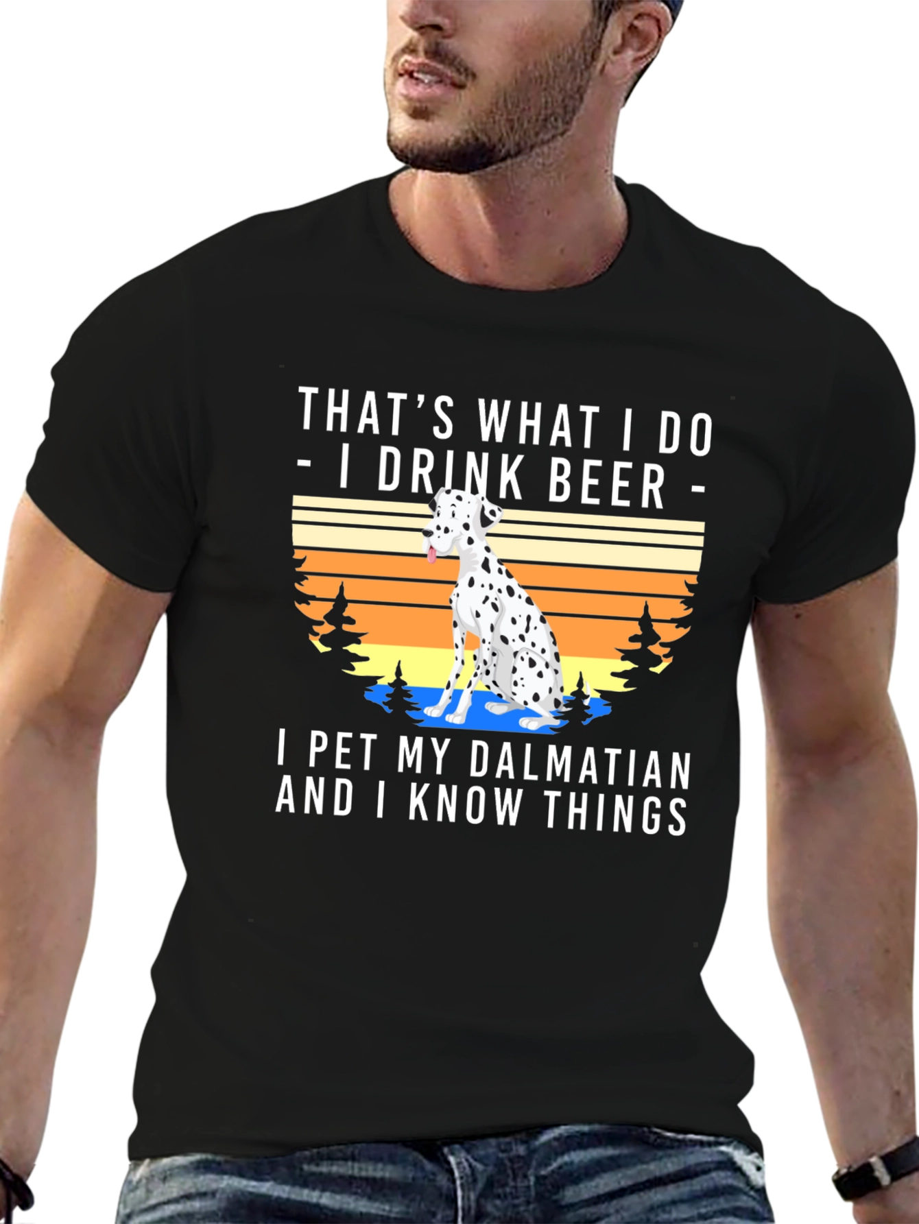 I Drink Beer Pet Dalmatian T-Shirt