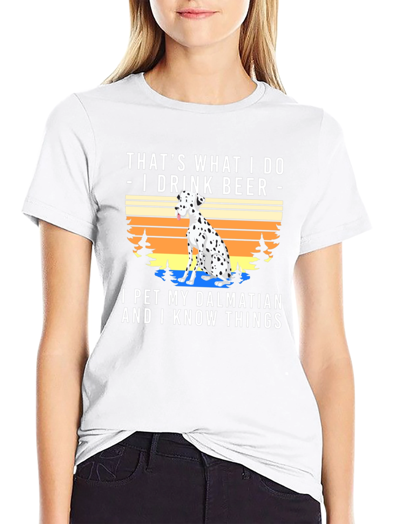I Drink Beer Pet Dalmatian T-Shirt
