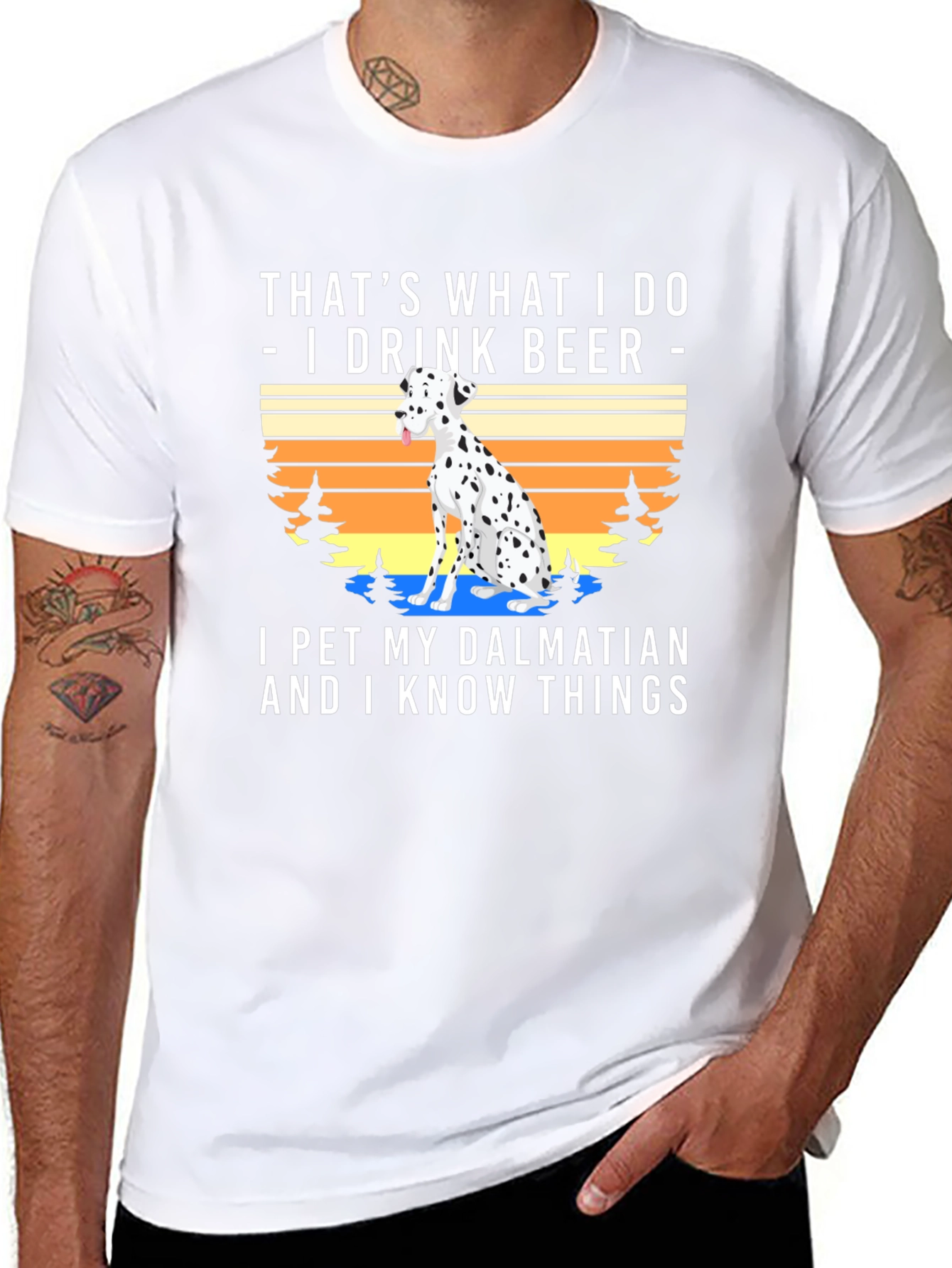 I Drink Beer Pet Dalmatian T-Shirt