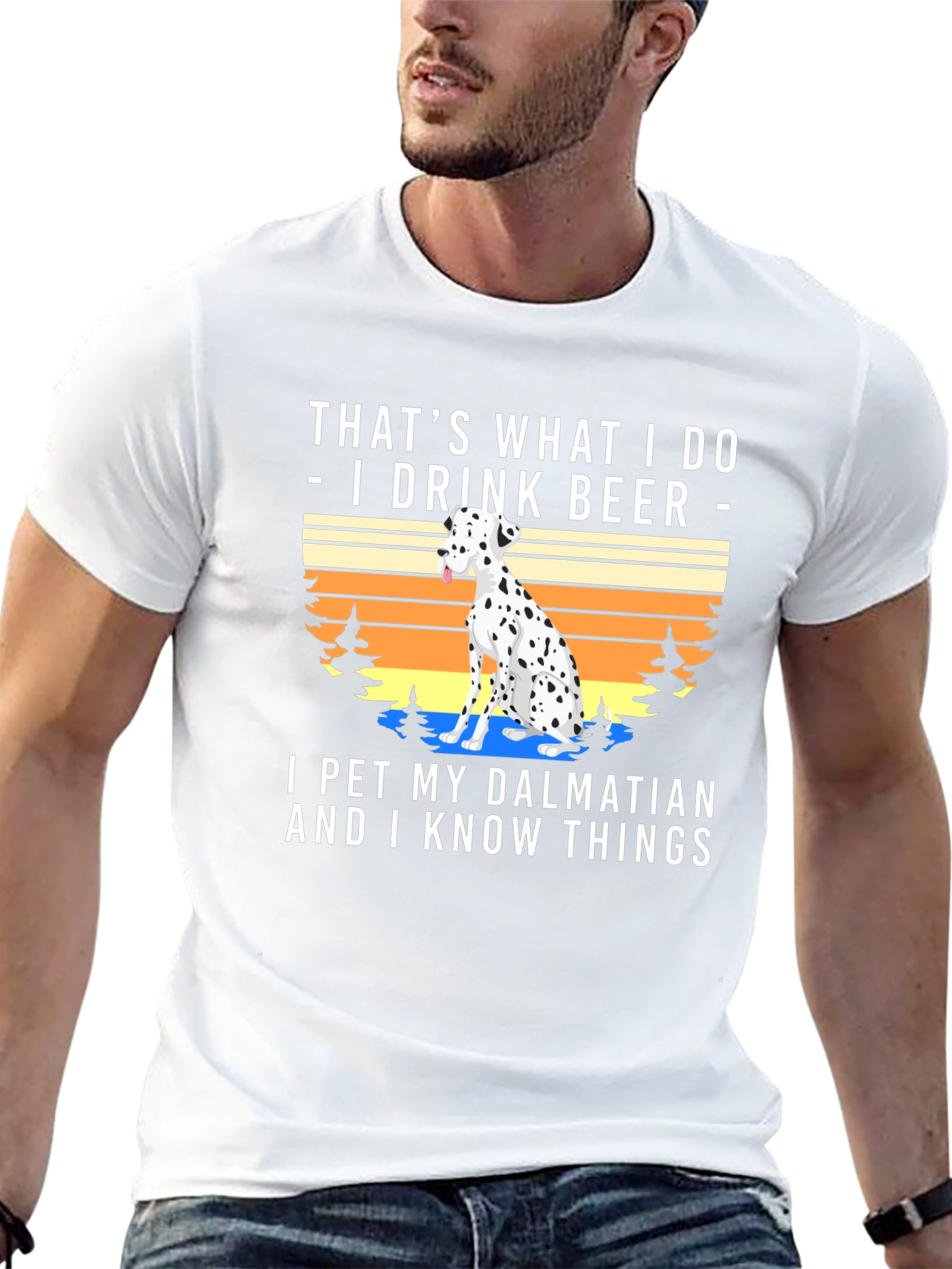 I Drink Beer Pet Dalmatian T-Shirt