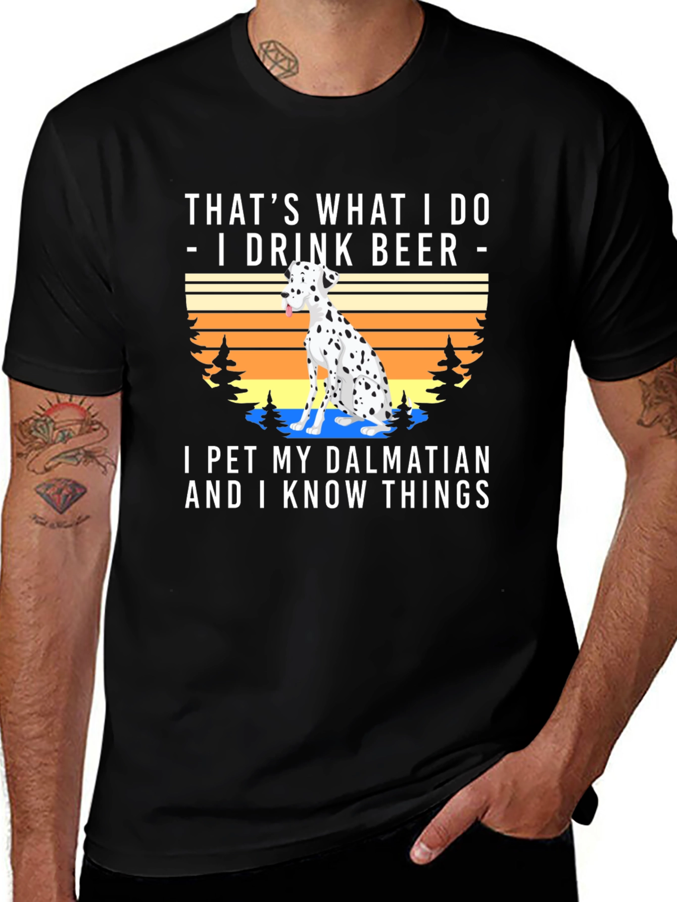 I Drink Beer Pet Dalmatian T-Shirt