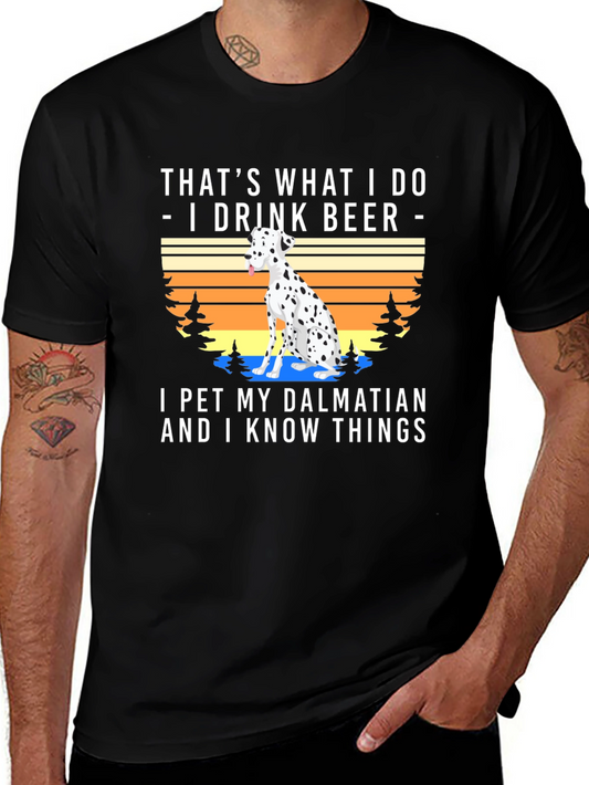 I Drink Beer Pet Dalmatian T-Shirt