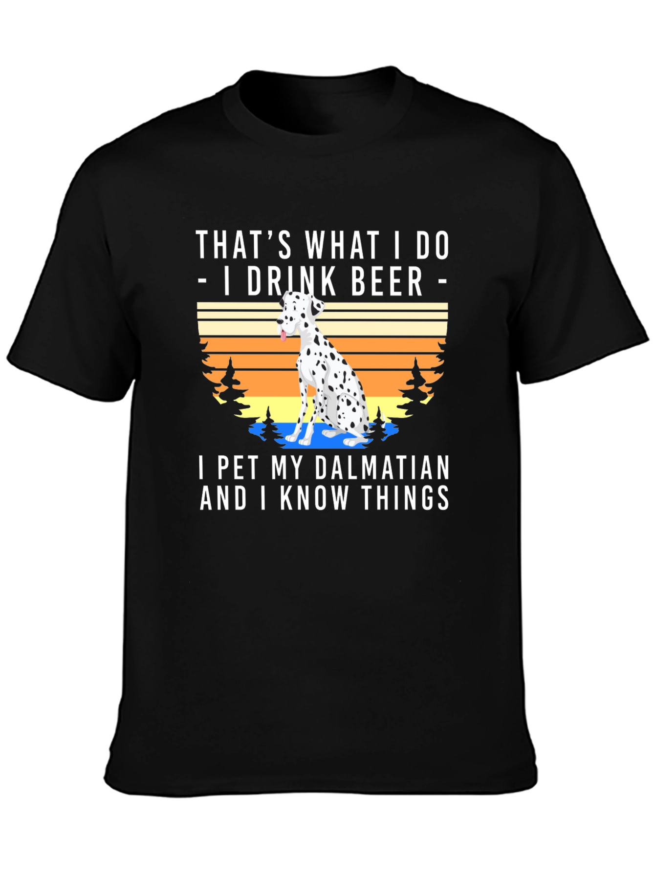 I Drink Beer Pet Dalmatian T-Shirt