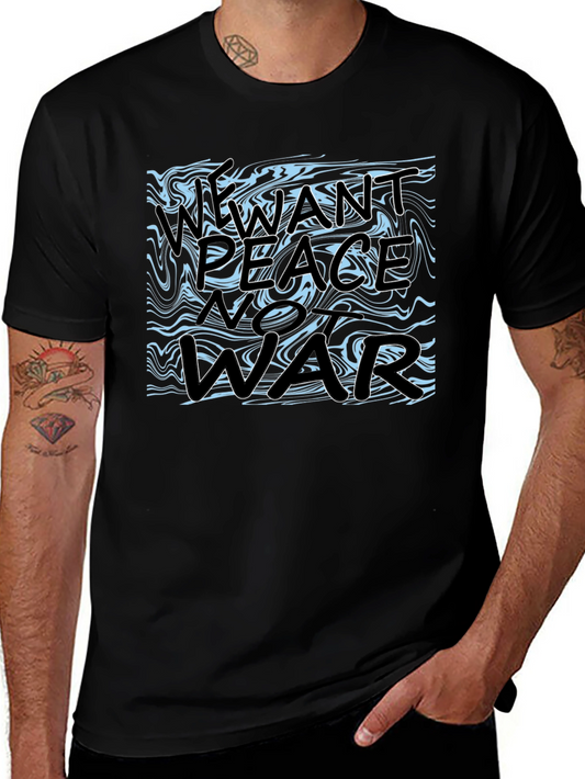 Peace Not War Graphic Tee - Black
