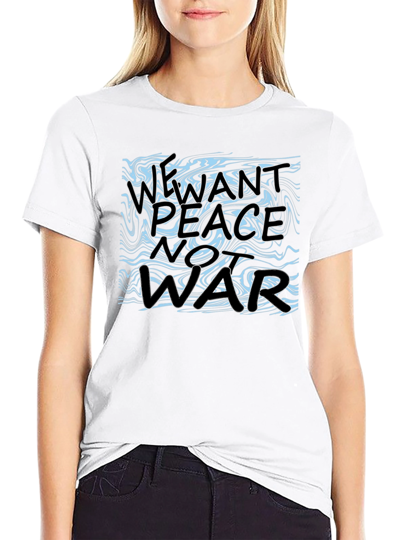 Peace Not War Graphic Tee - Black