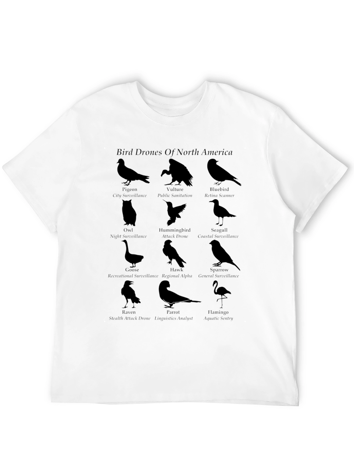 Bird Drones of North America Graphic T-Shirt