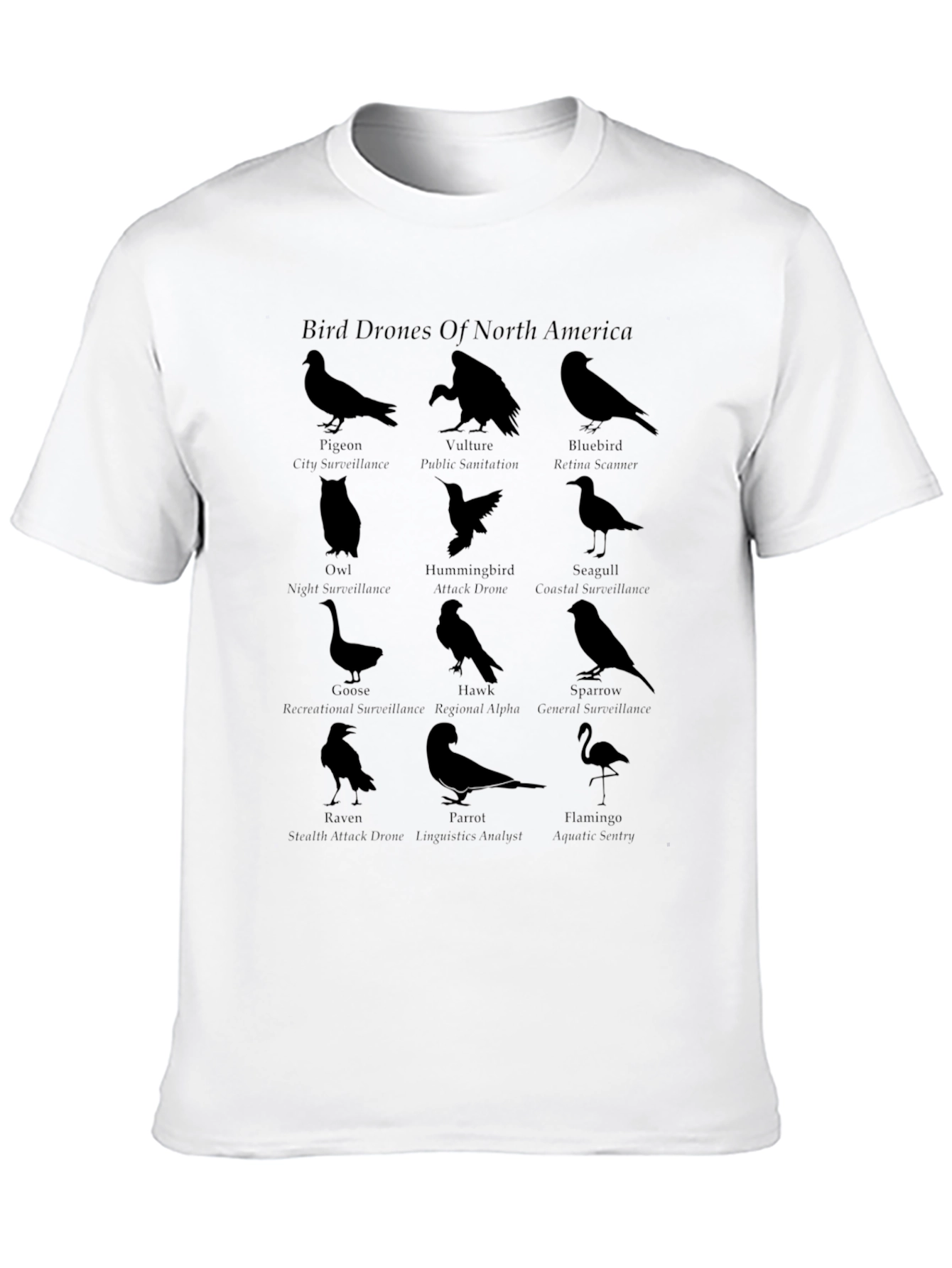 Bird Drones of North America Graphic T-Shirt