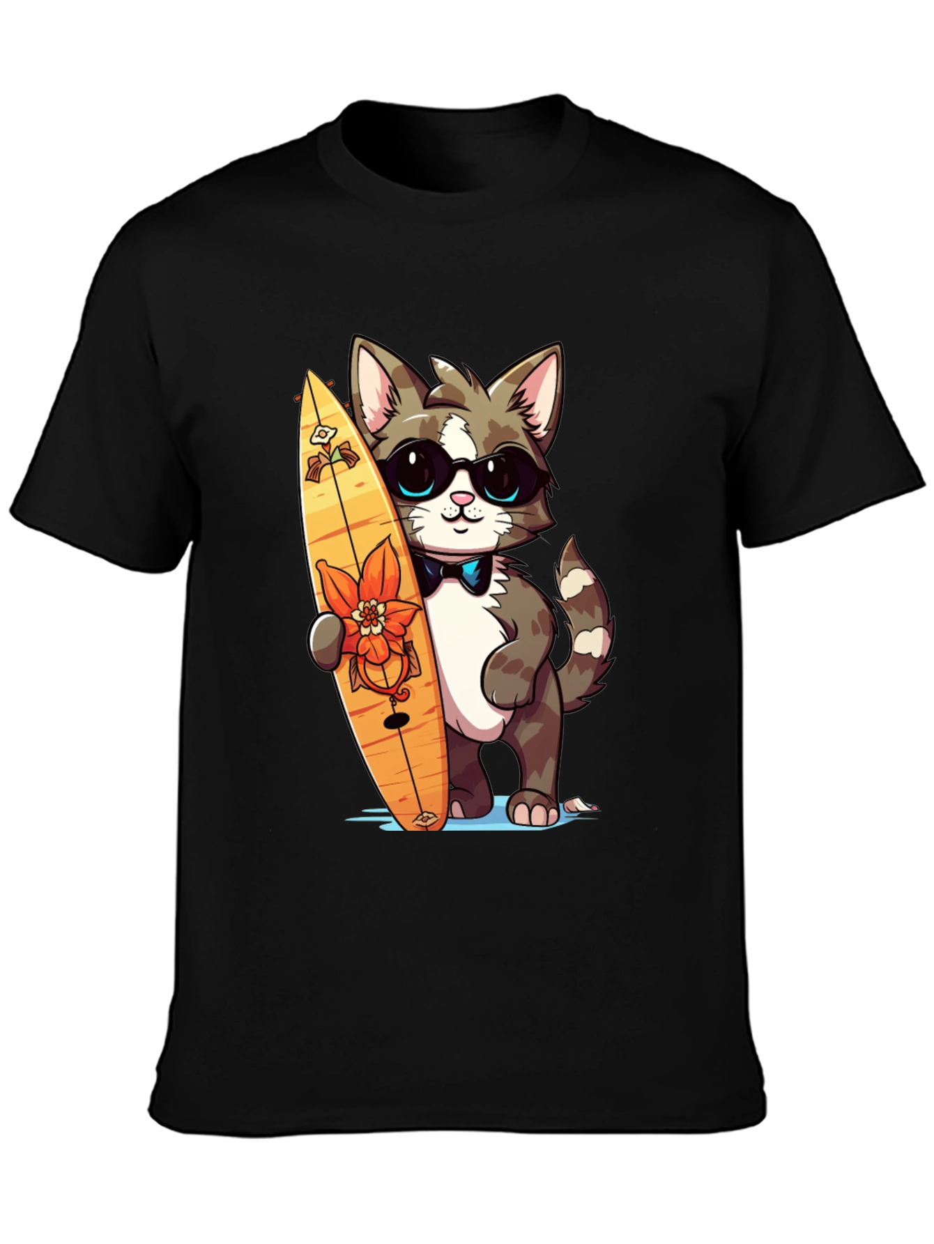 Cool Cat Surfer Graphic Tee