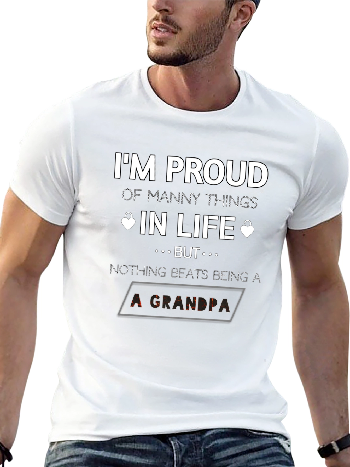 Proud Grandpa Graphic T-Shirt - Perfect Gift!