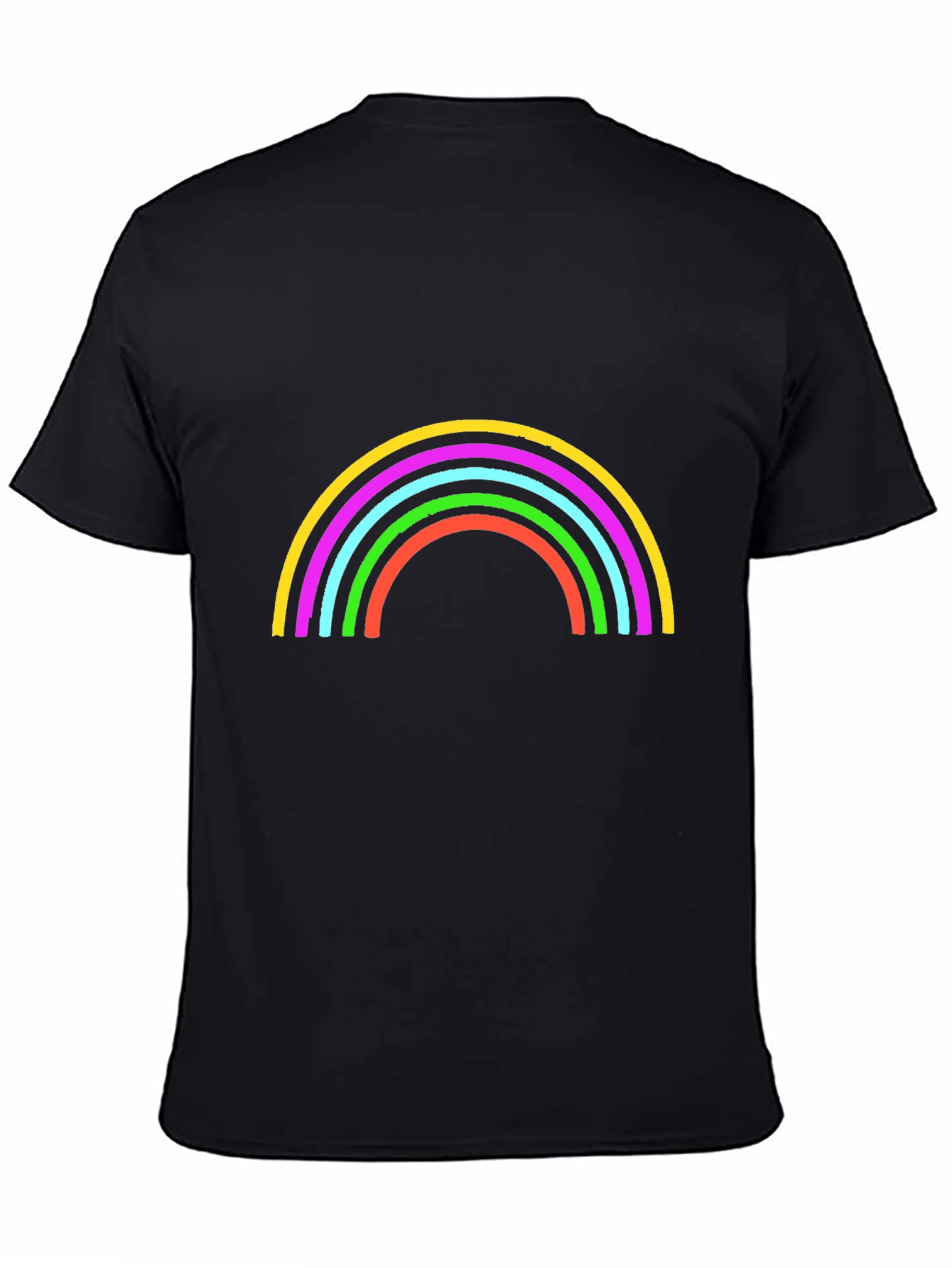 Rainbow Graphic Black T-Shirt