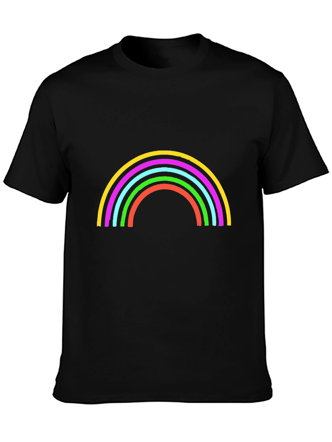 Rainbow Graphic Black T-Shirt