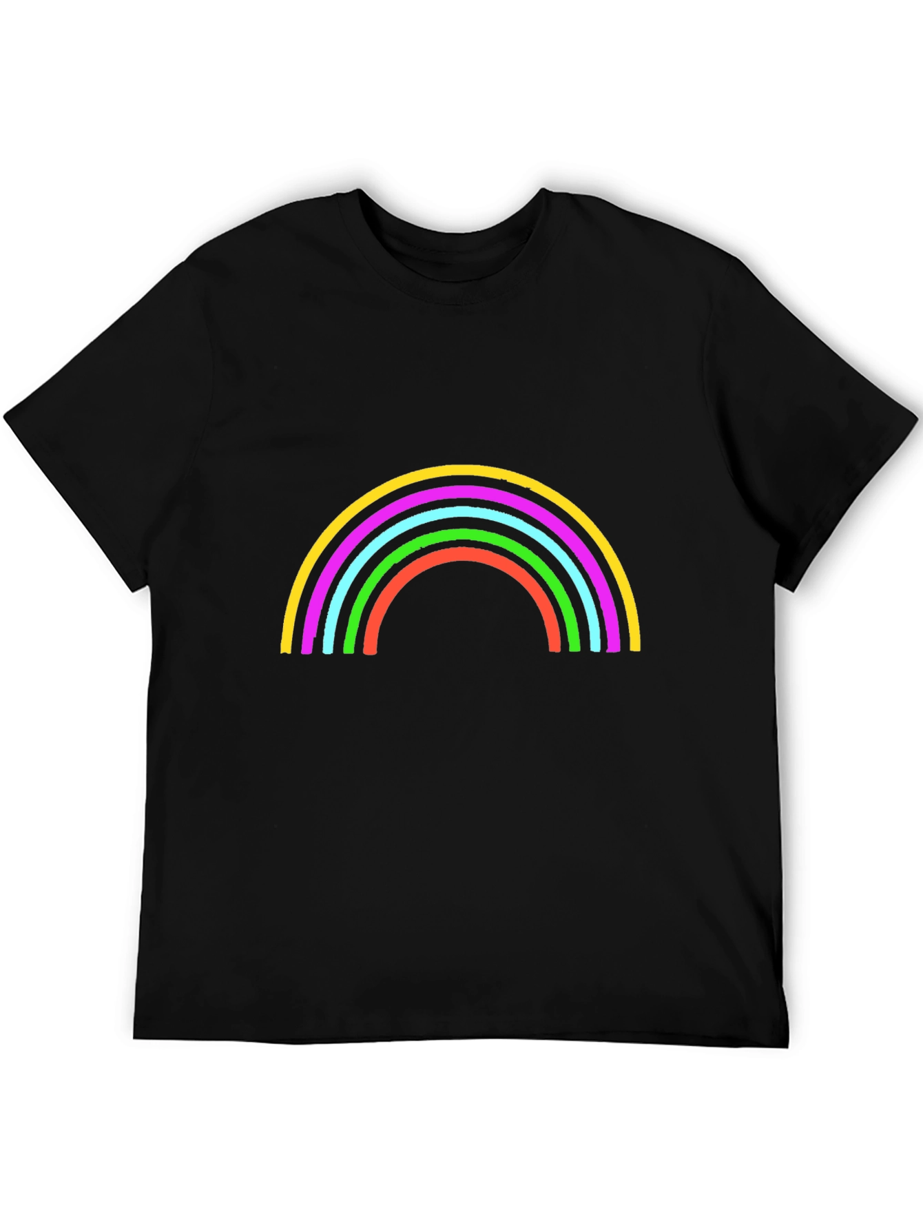 Rainbow Graphic Black T-Shirt