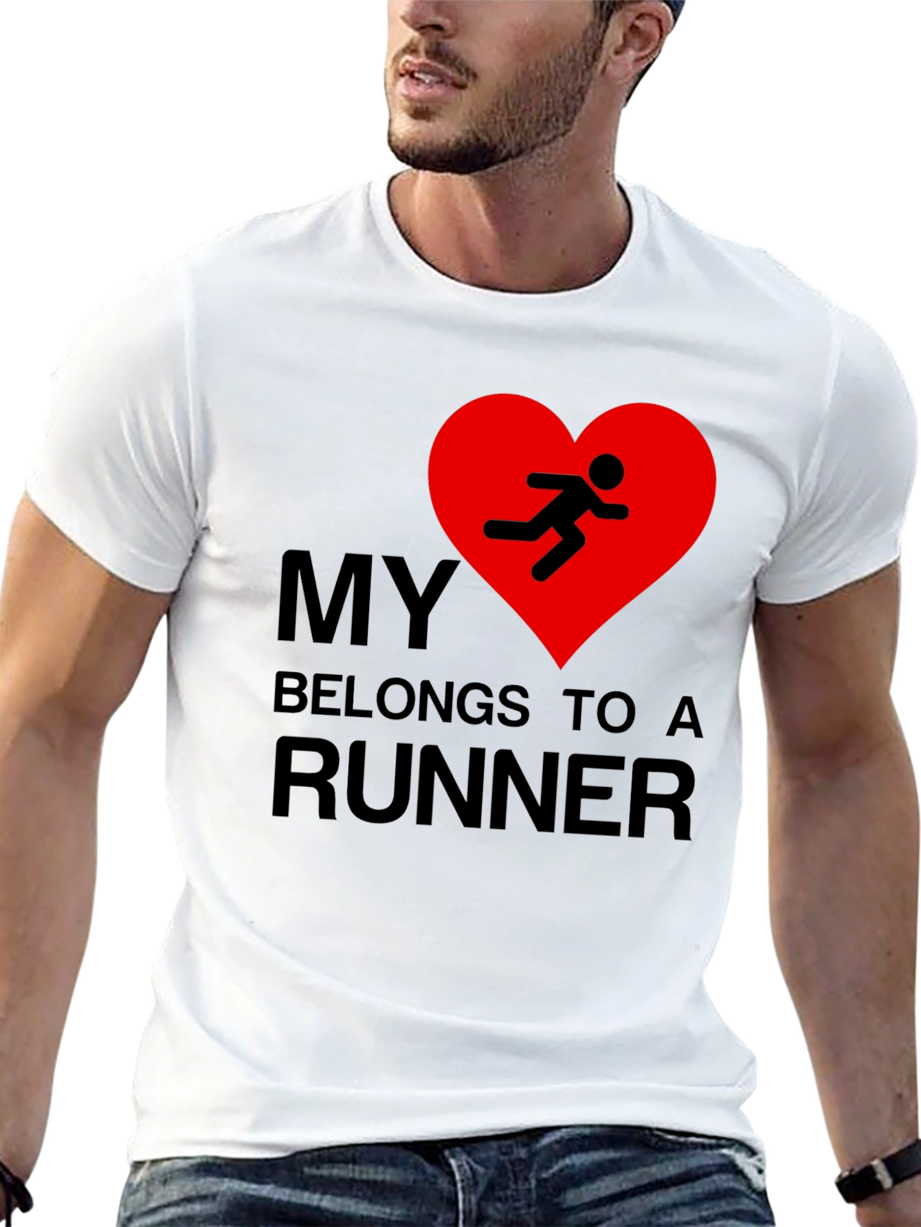 My Heart Belongs to a Runner Graphic T-Shirt