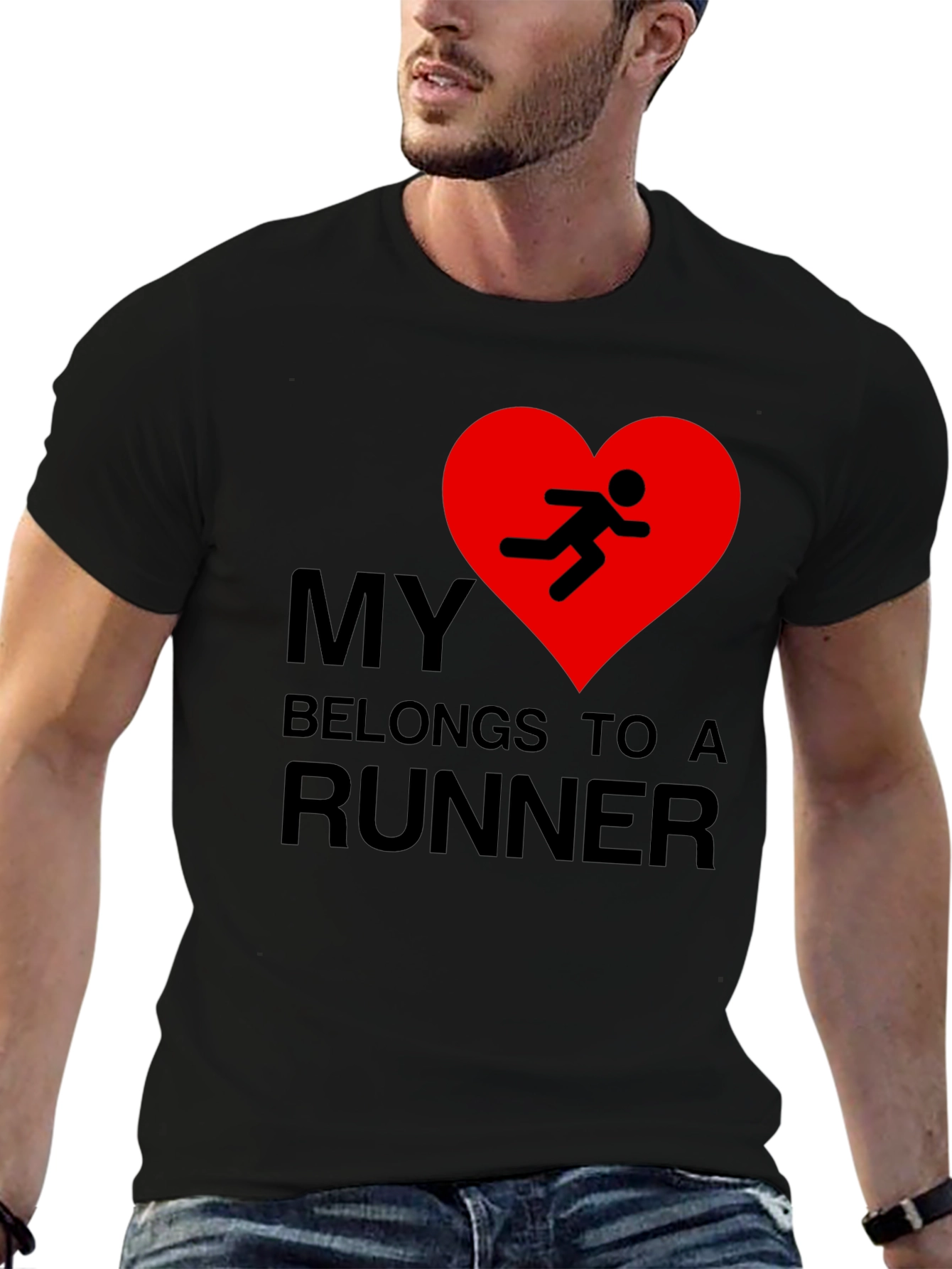 My Heart Belongs to a Runner Graphic T-Shirt