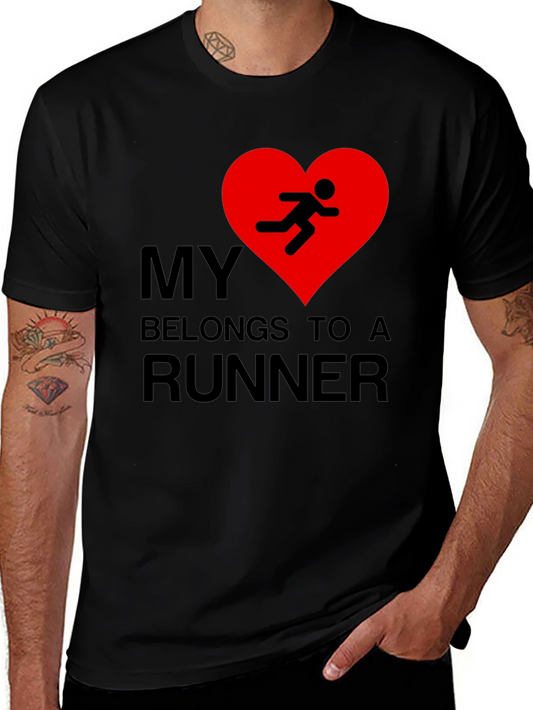 My Heart Belongs to a Runner Graphic T-Shirt