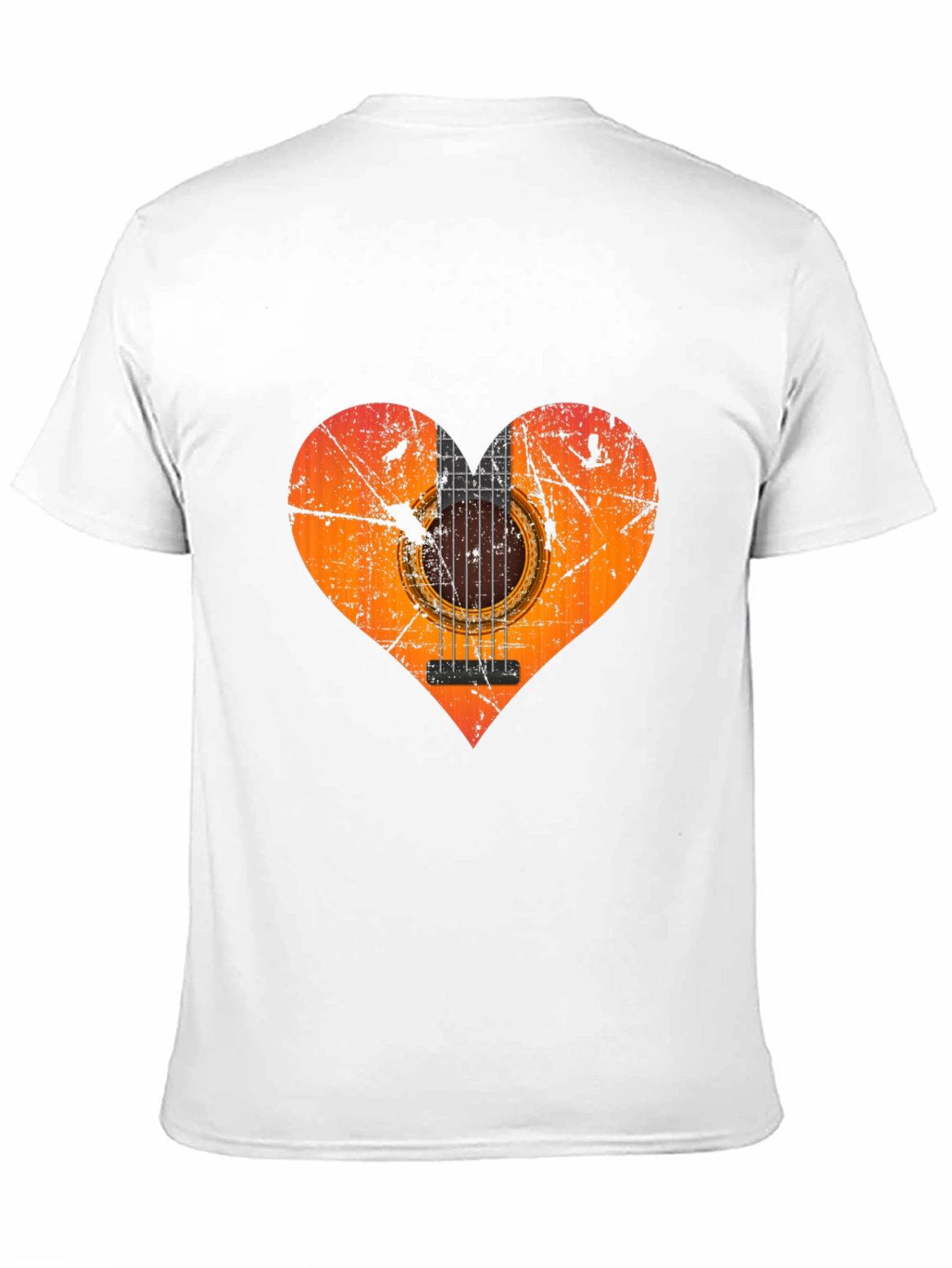 Guitar Heart Graphic T-Shirt - Black