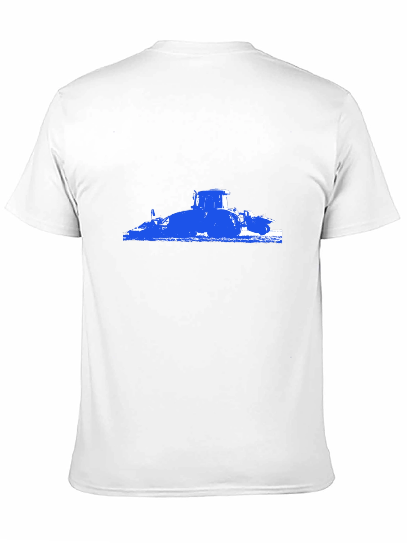 Blue Tractor Graphic Black T-Shirt