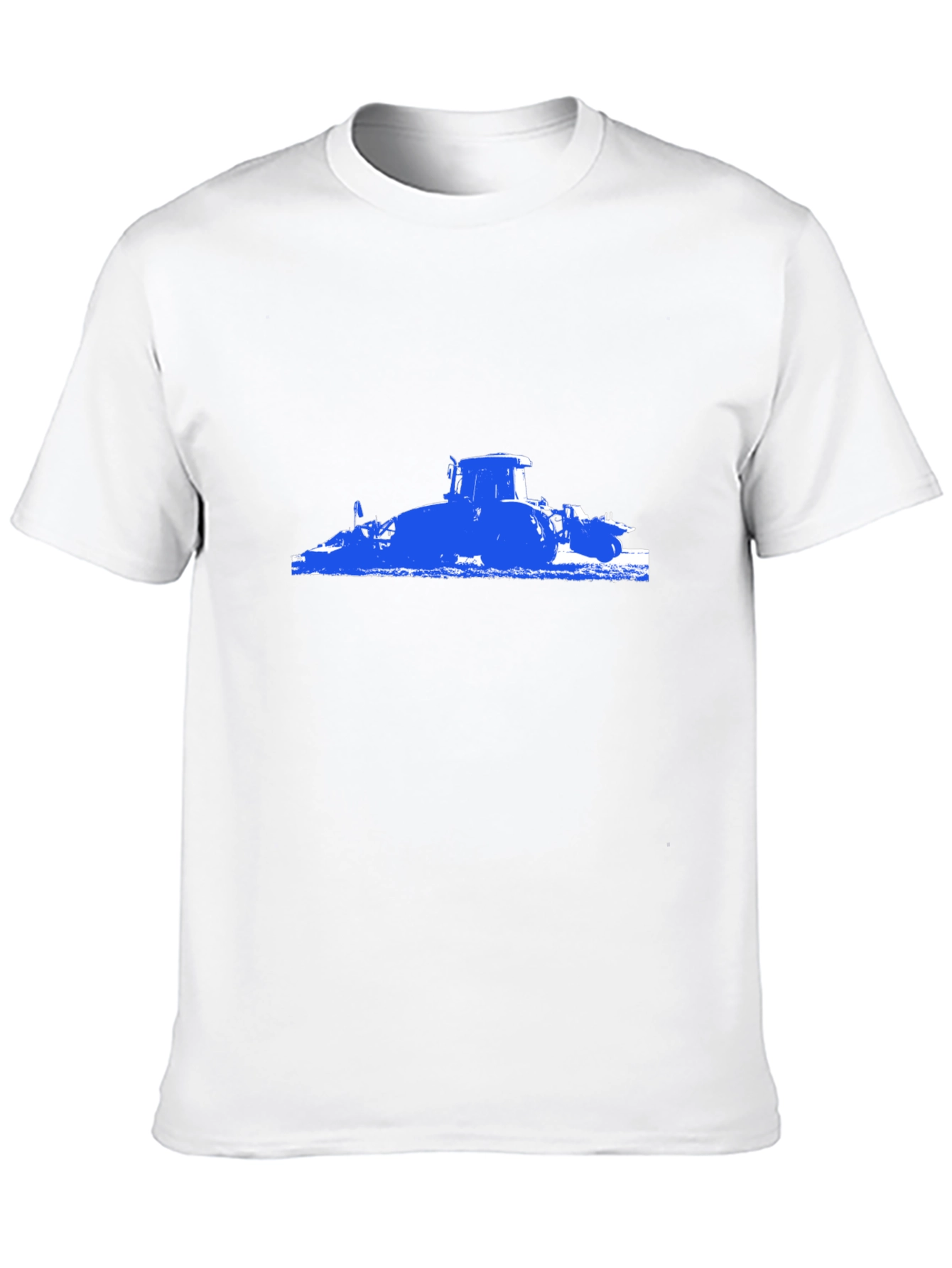 Blue Tractor Graphic Black T-Shirt
