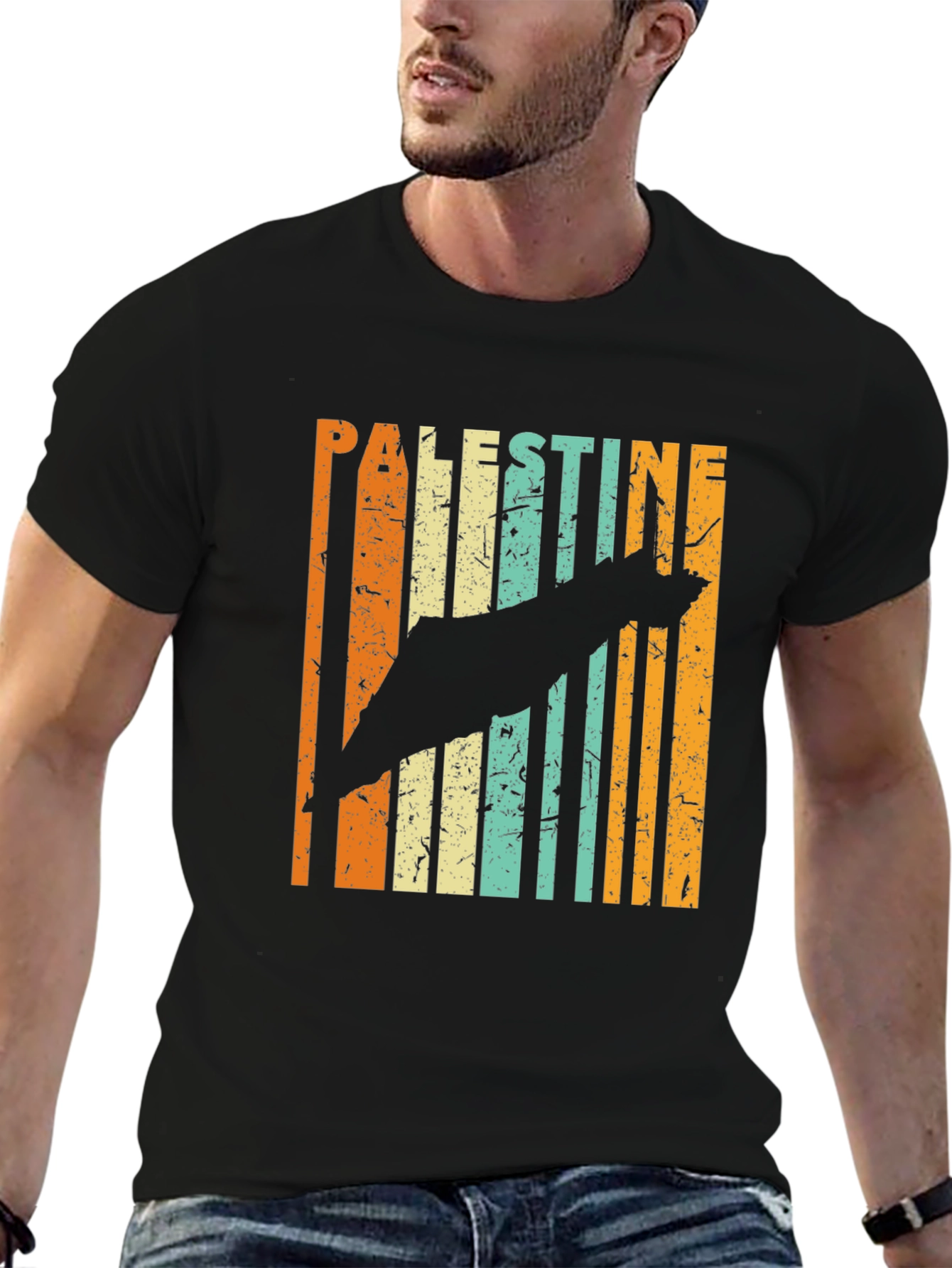 Palestine Retro Map T-Shirt