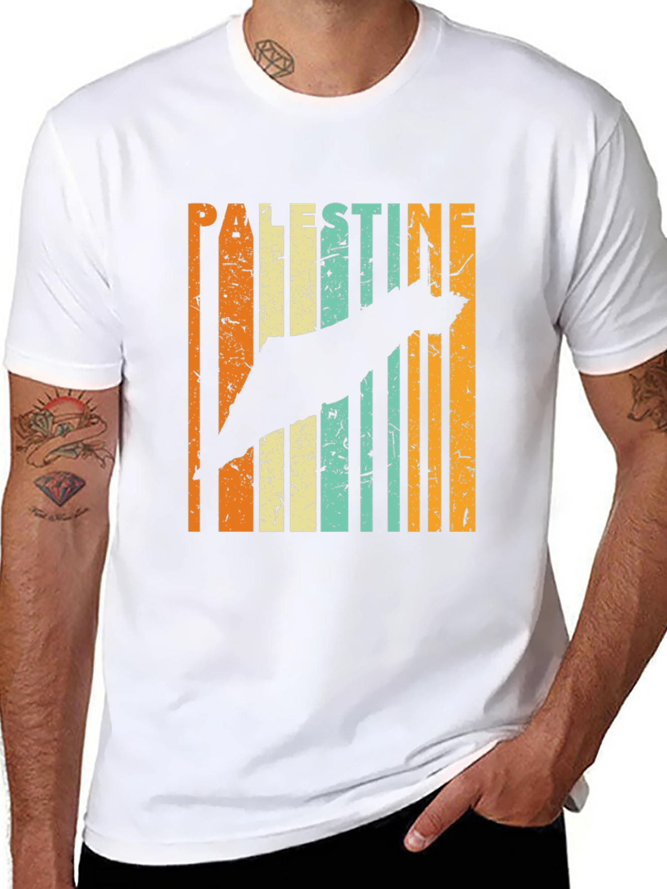 Palestine Retro Map T-Shirt
