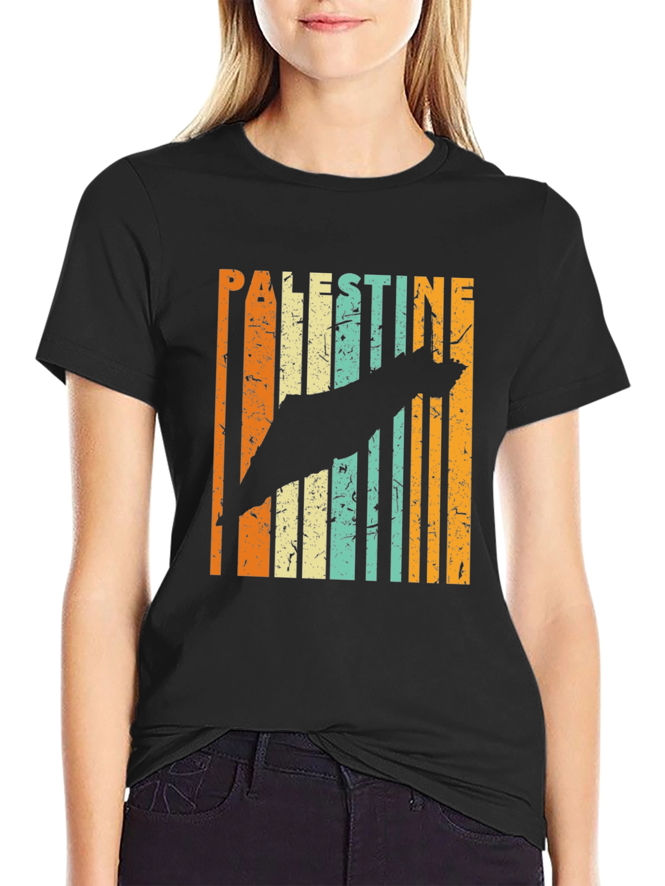 Palestine Retro Map T-Shirt