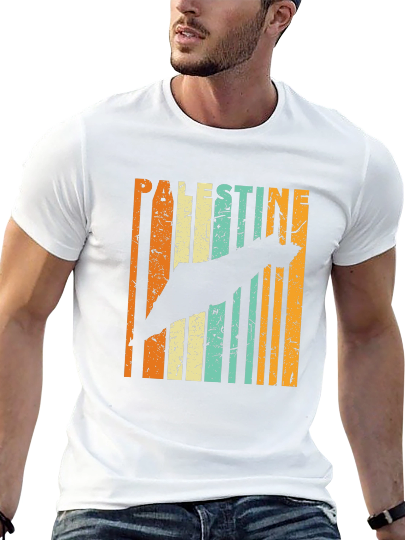Palestine Retro Map T-Shirt