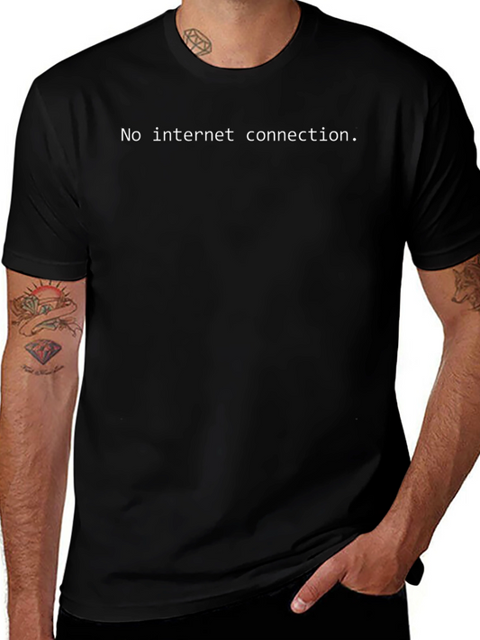 No Internet Connection Black T-Shirt