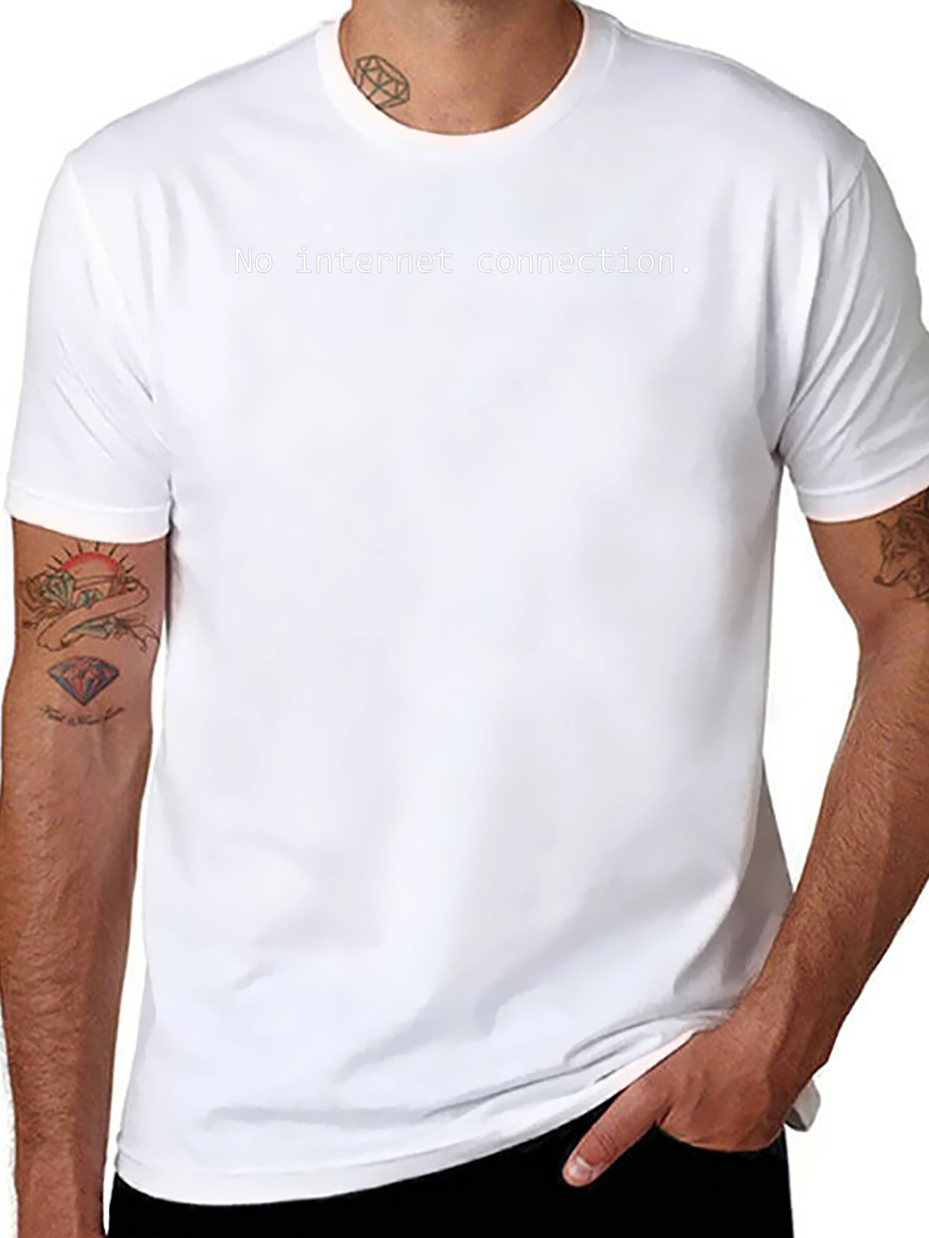 No Internet Connection Black T-Shirt