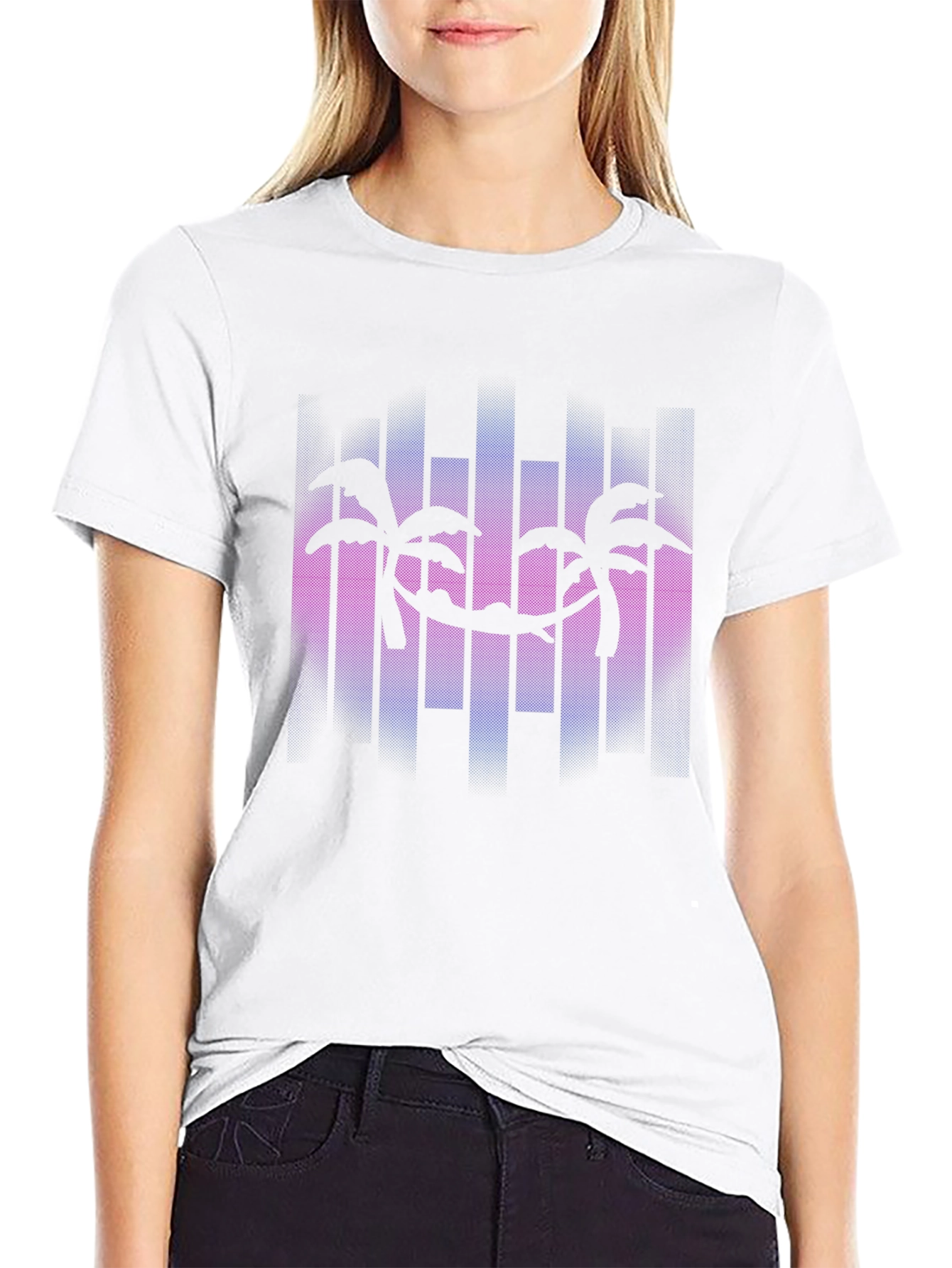 Palm Tree Hammock Graphic Tee - Tropical Vibes
